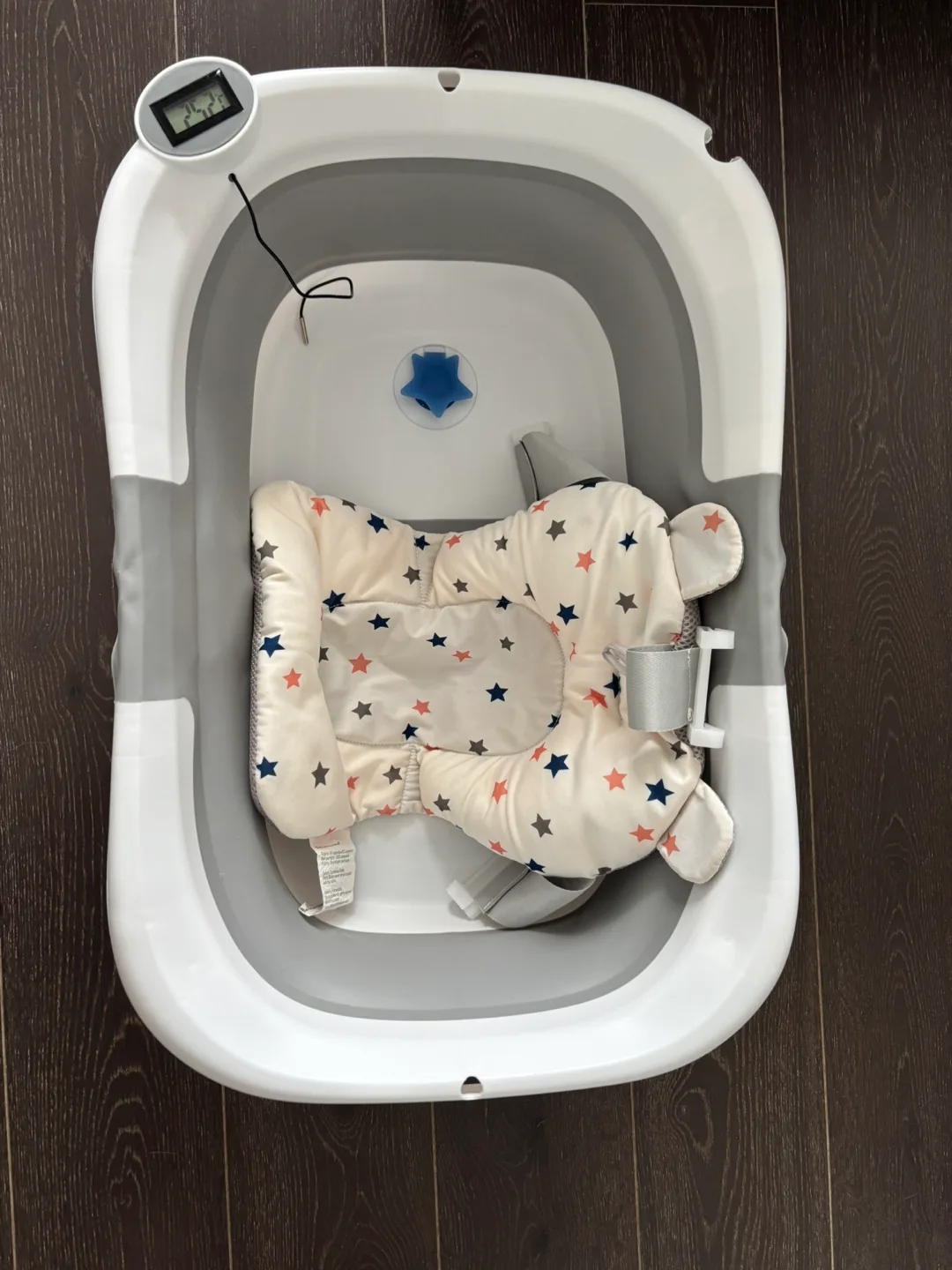 Infant Baby Bath Tub with Newborn Support and Thermometer image indicator(3)
