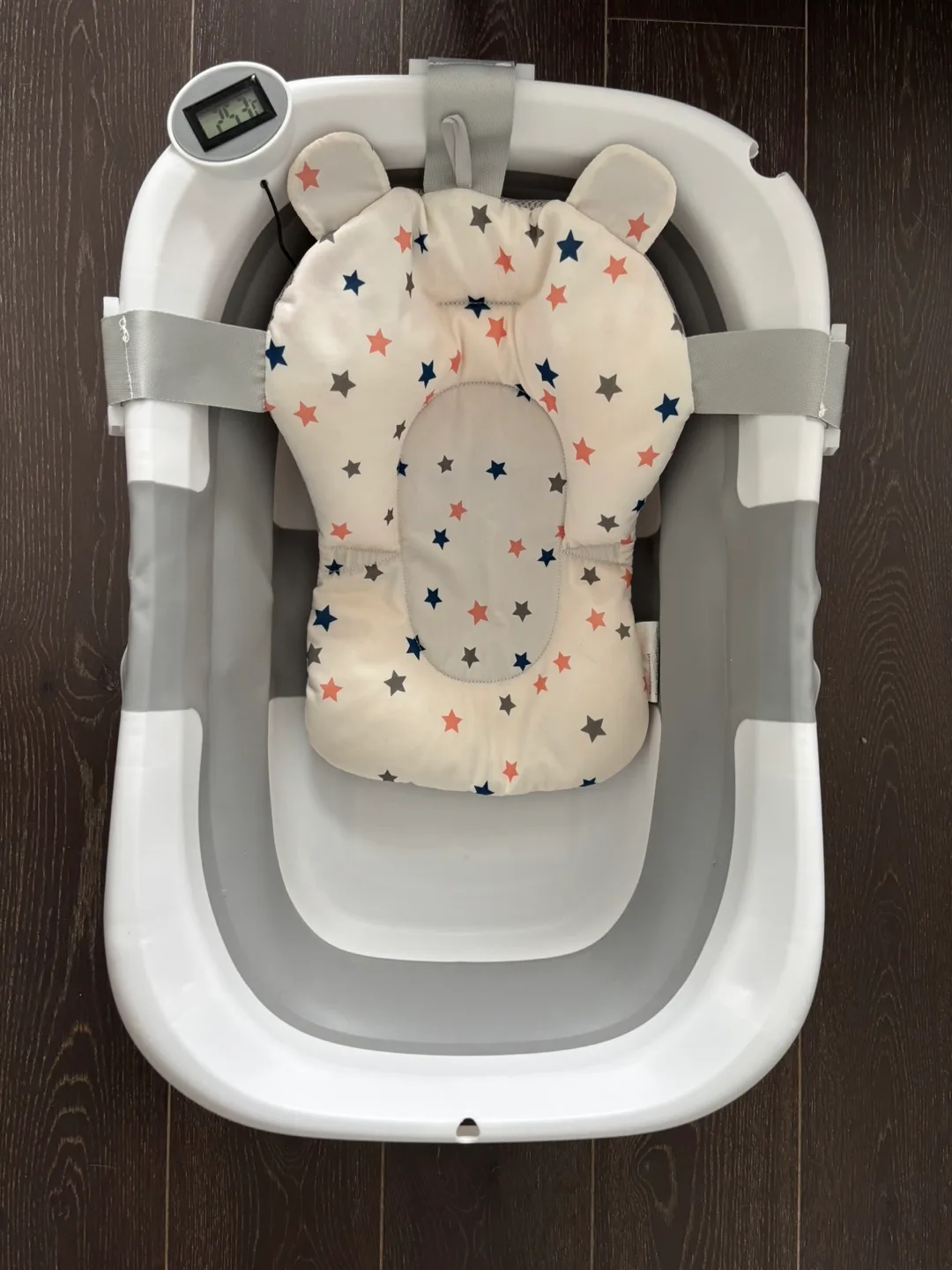 Infant Baby Bath Tub with Newborn Support and Thermometer image indicator(2)