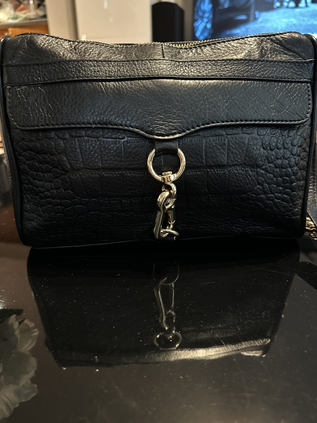 Black Leather Crossbody Bag - photo 2