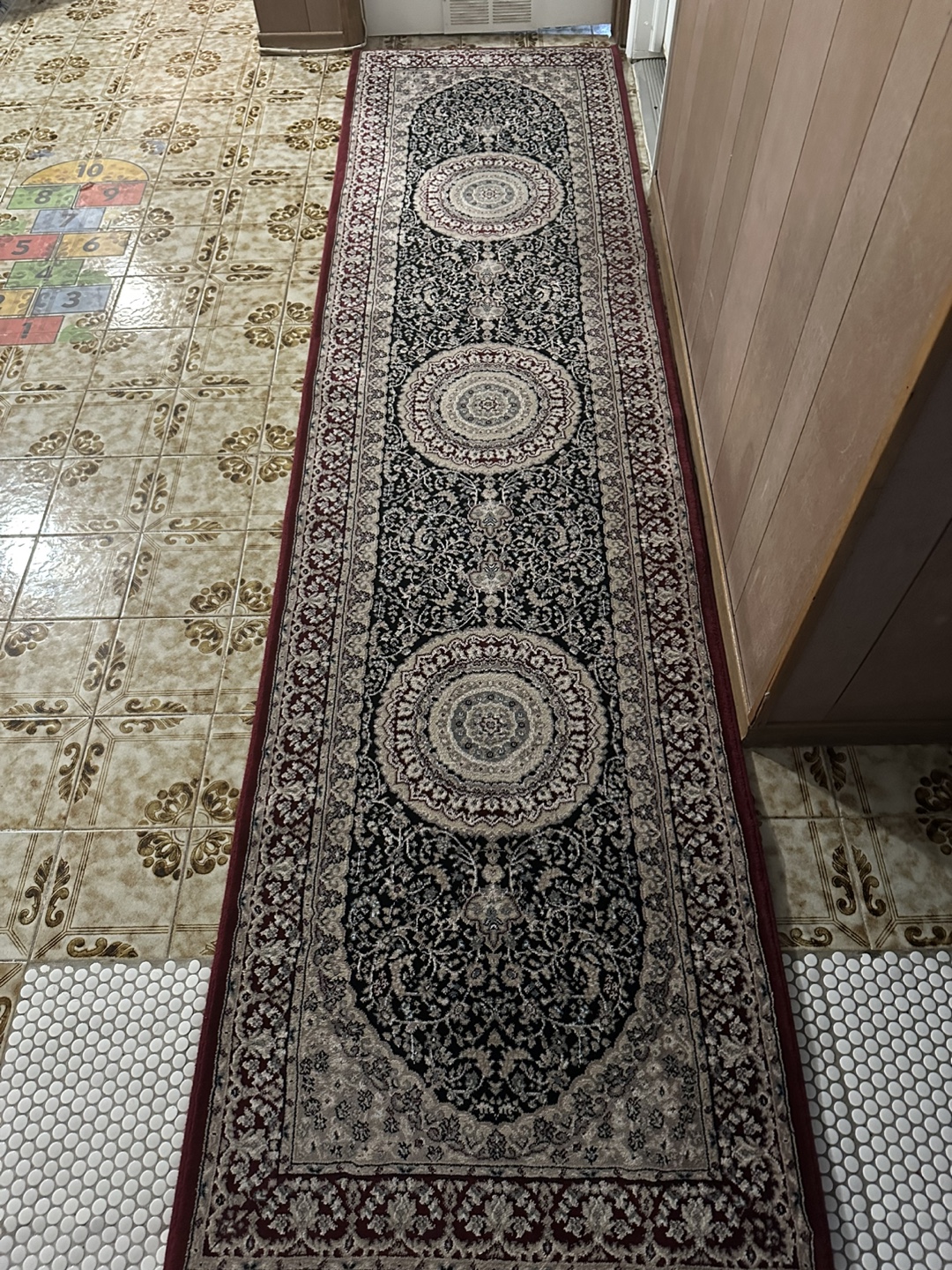 Long Runner Rug, Red and Black - photo 2