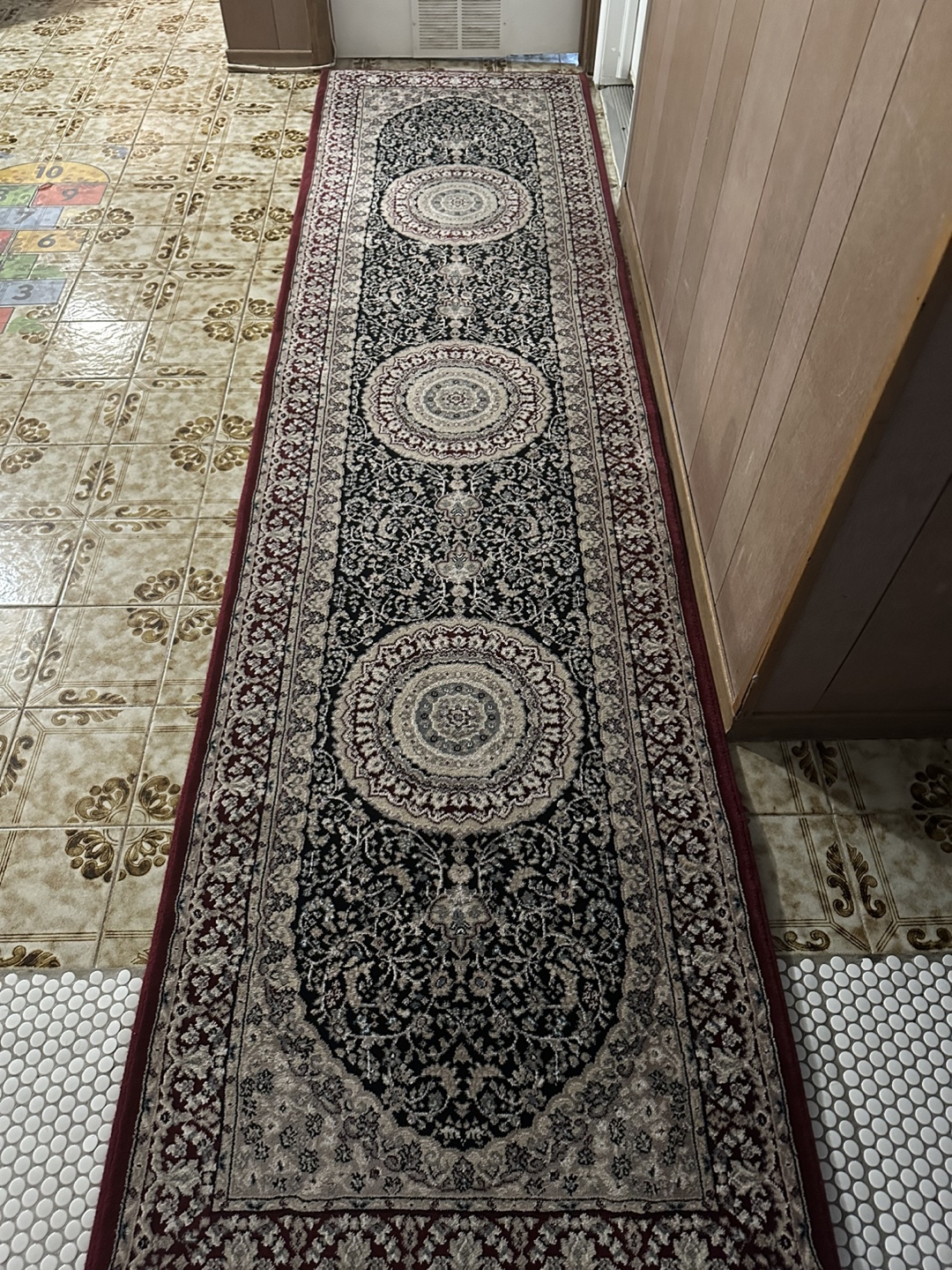 Long Runner Rug, Red and Black - photo 3