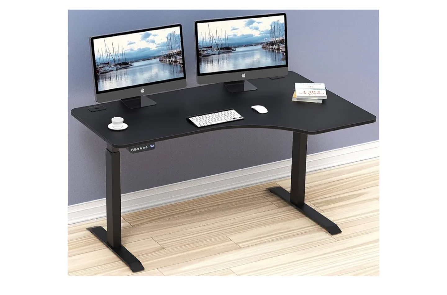 Electric Standing Desk - Black Corner Desk image indicator(3)