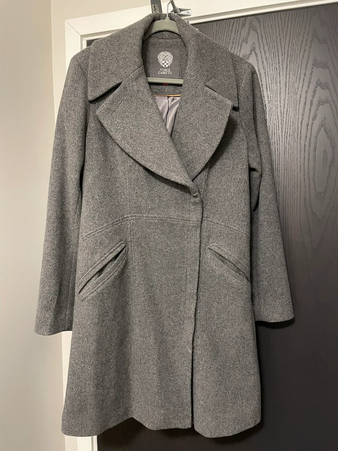 Vince Camuto Grey Peacoat Med thumbnail