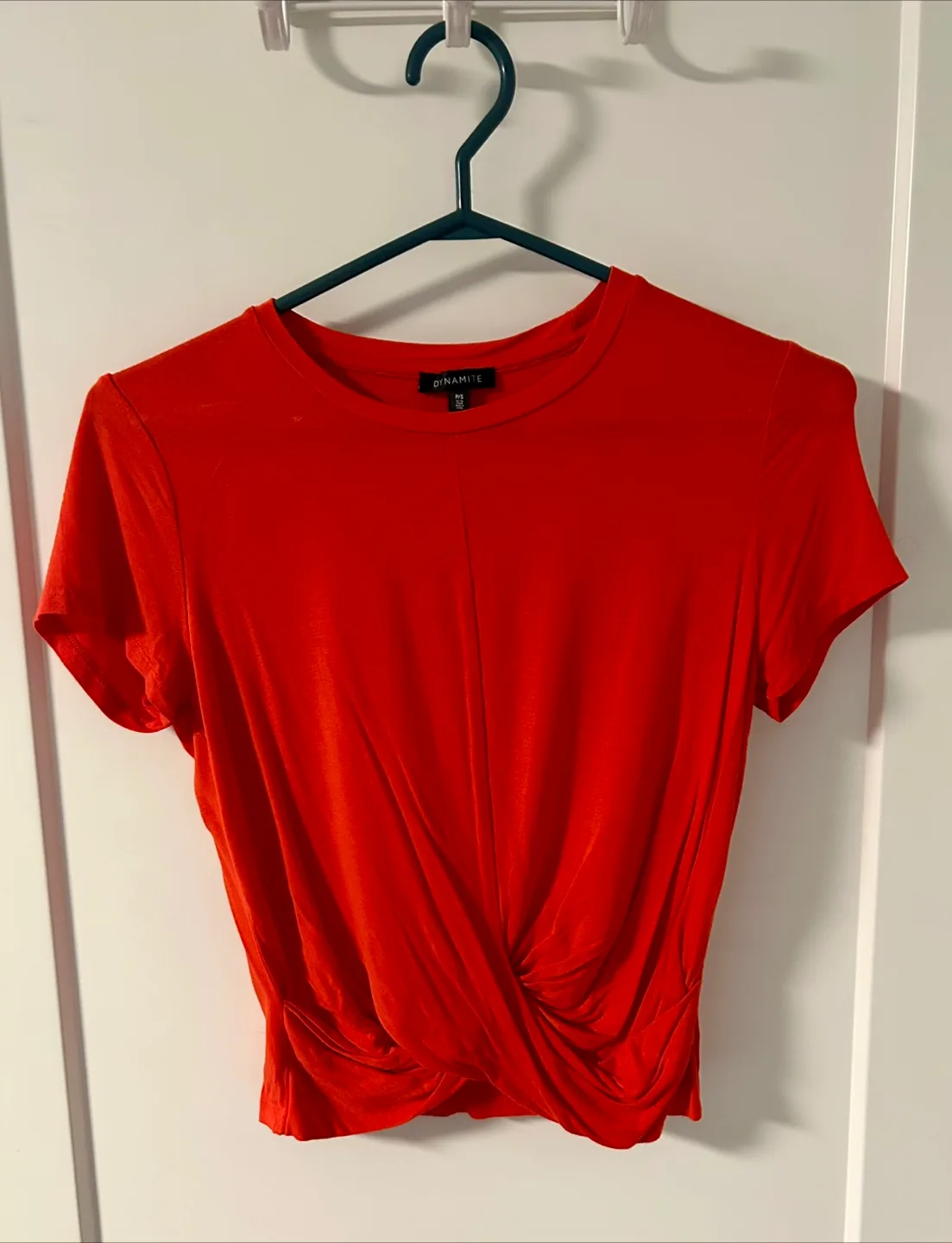 Red Dynamite Knotted Crop Top thumbnail