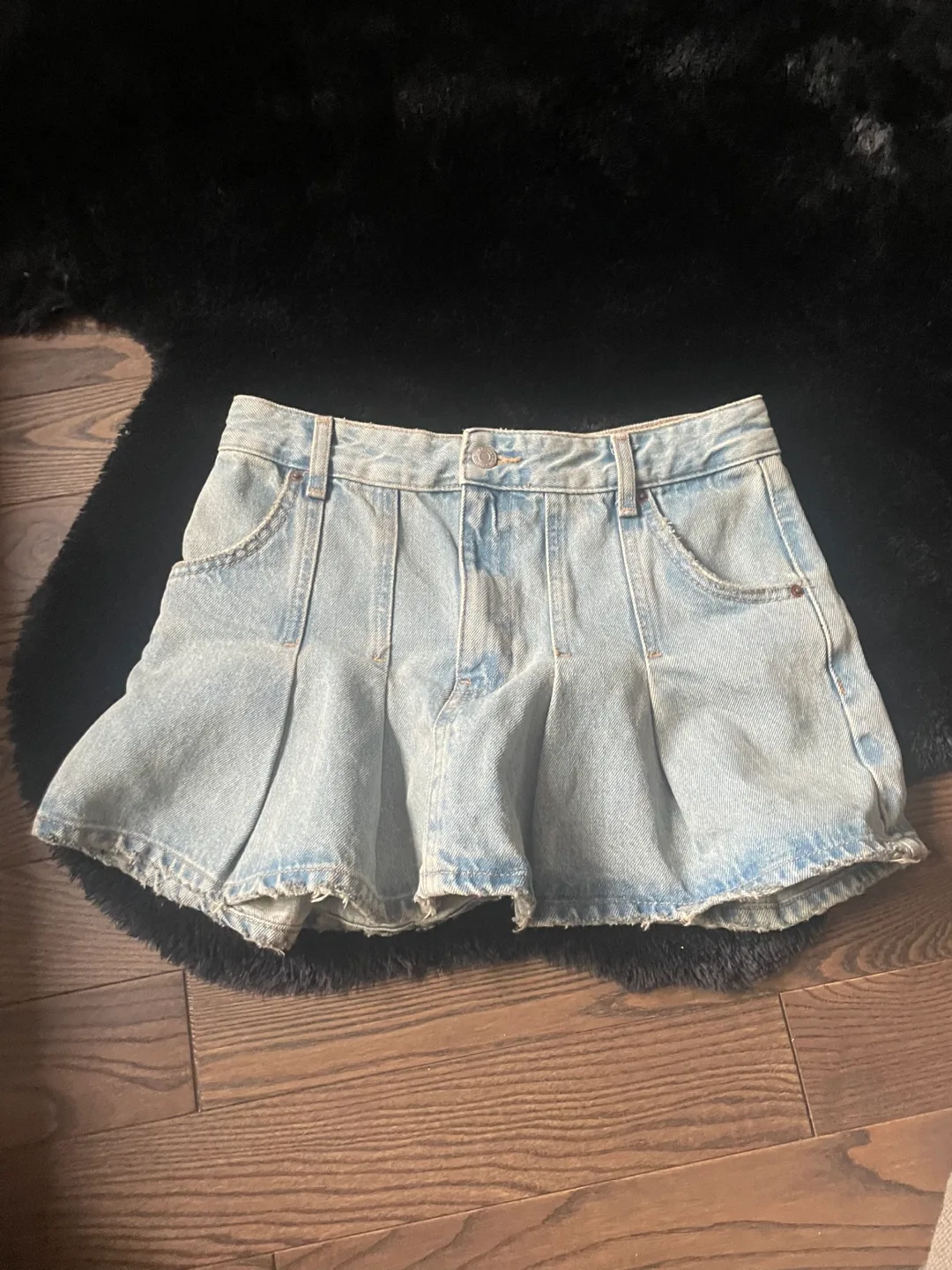 Zara Denim Mini Skirt - Size Small thumbnail