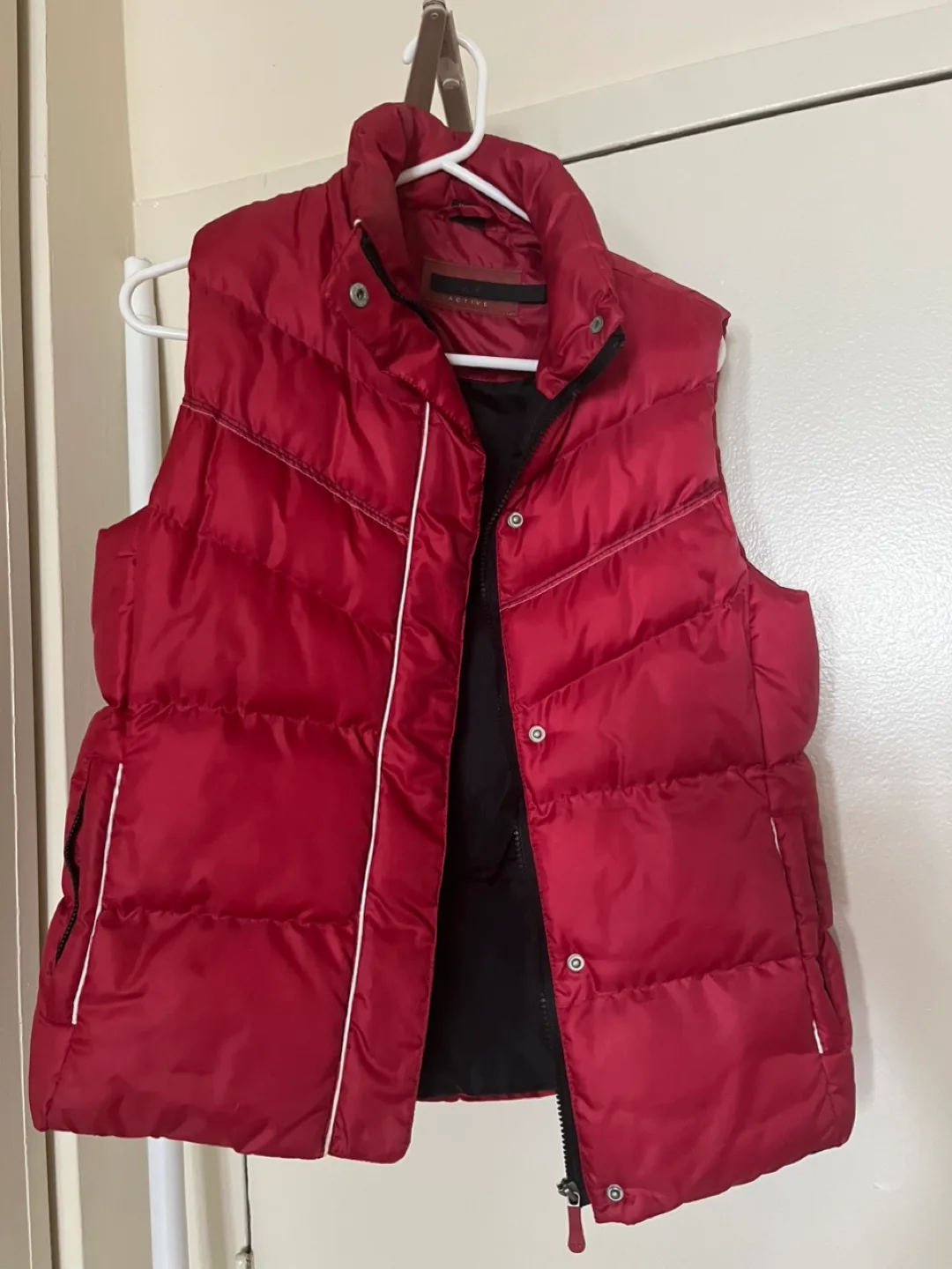 Women's Red Puffer Vest - Size Medium thumbnail