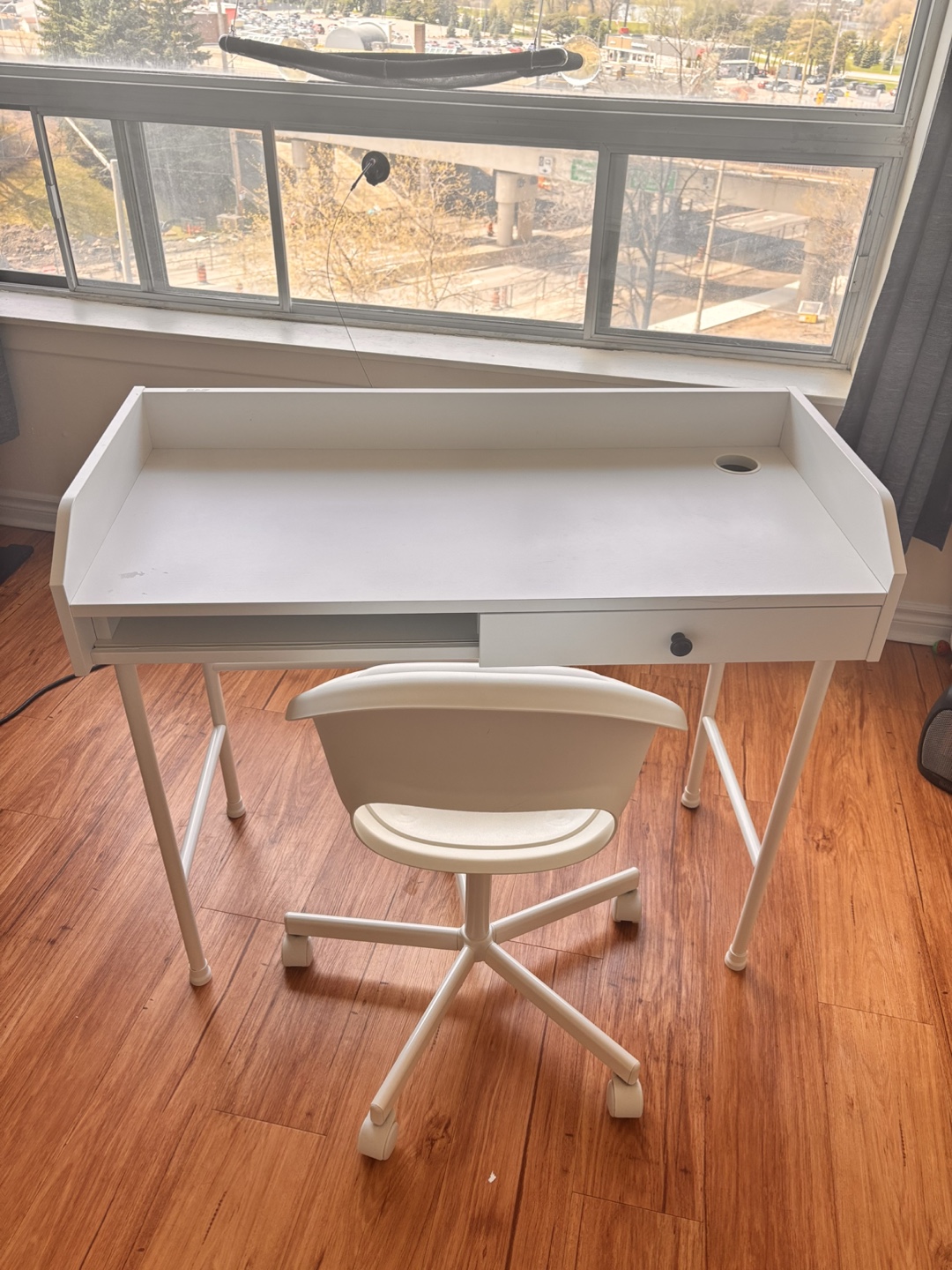 Ikea White Desk and Chair Set - photo 3