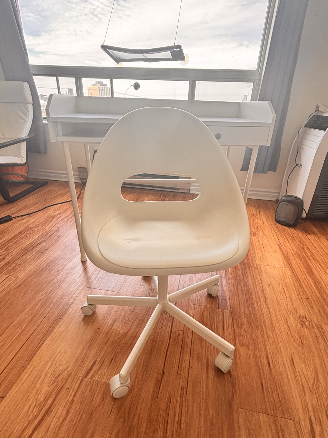 Ikea White Desk and Chair Set - photo 4