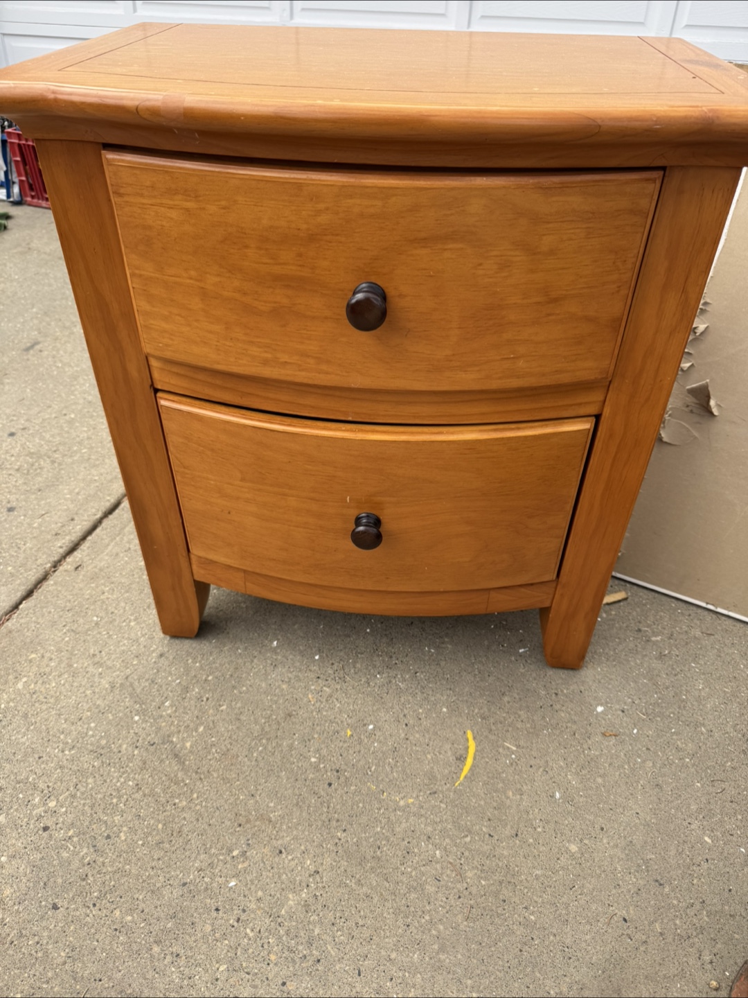 Queen sleigh bed style frame and night stand - photo 3