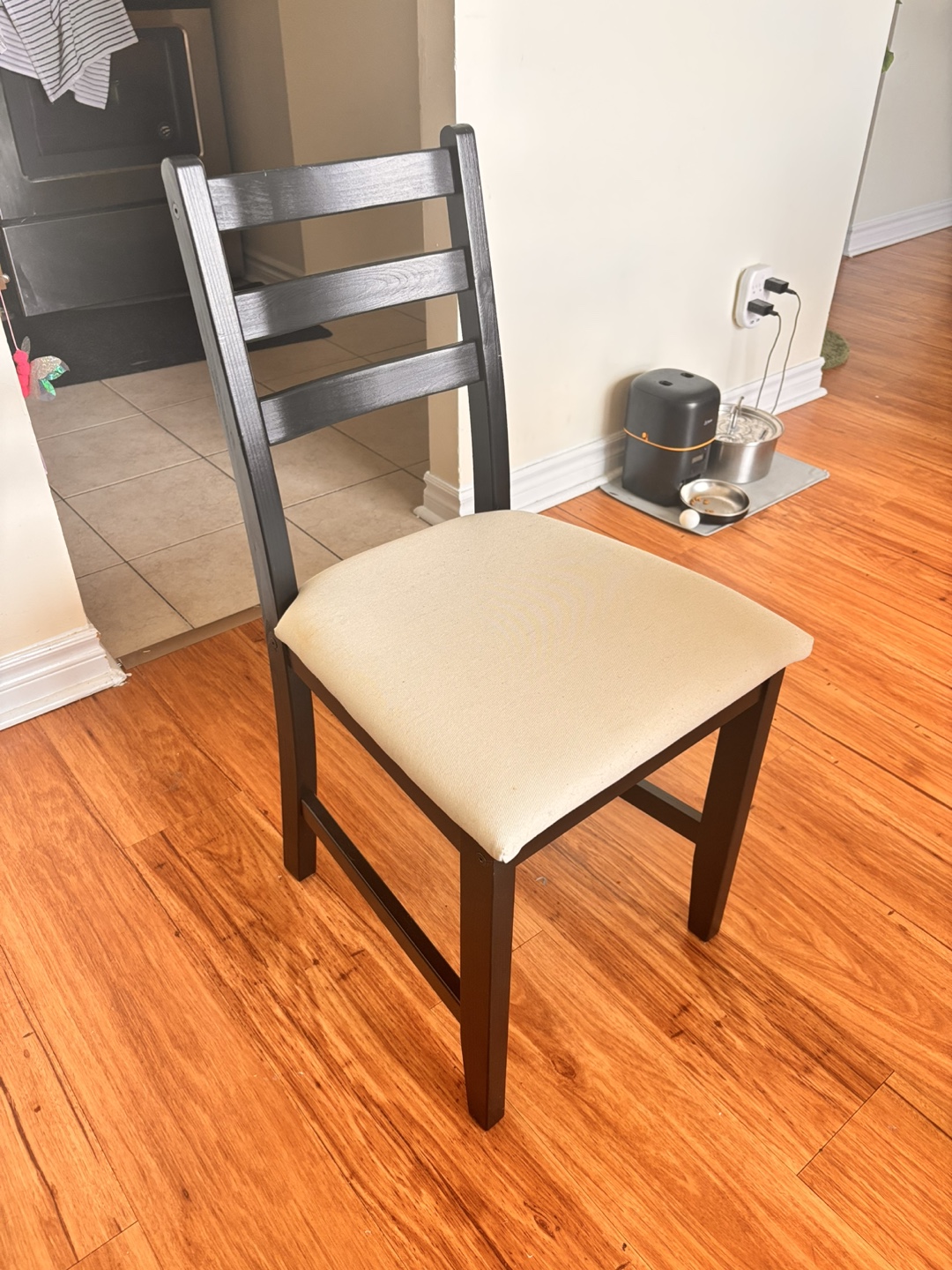 Ikea White Drop-Leaf Table and Two Chairs - photo 4