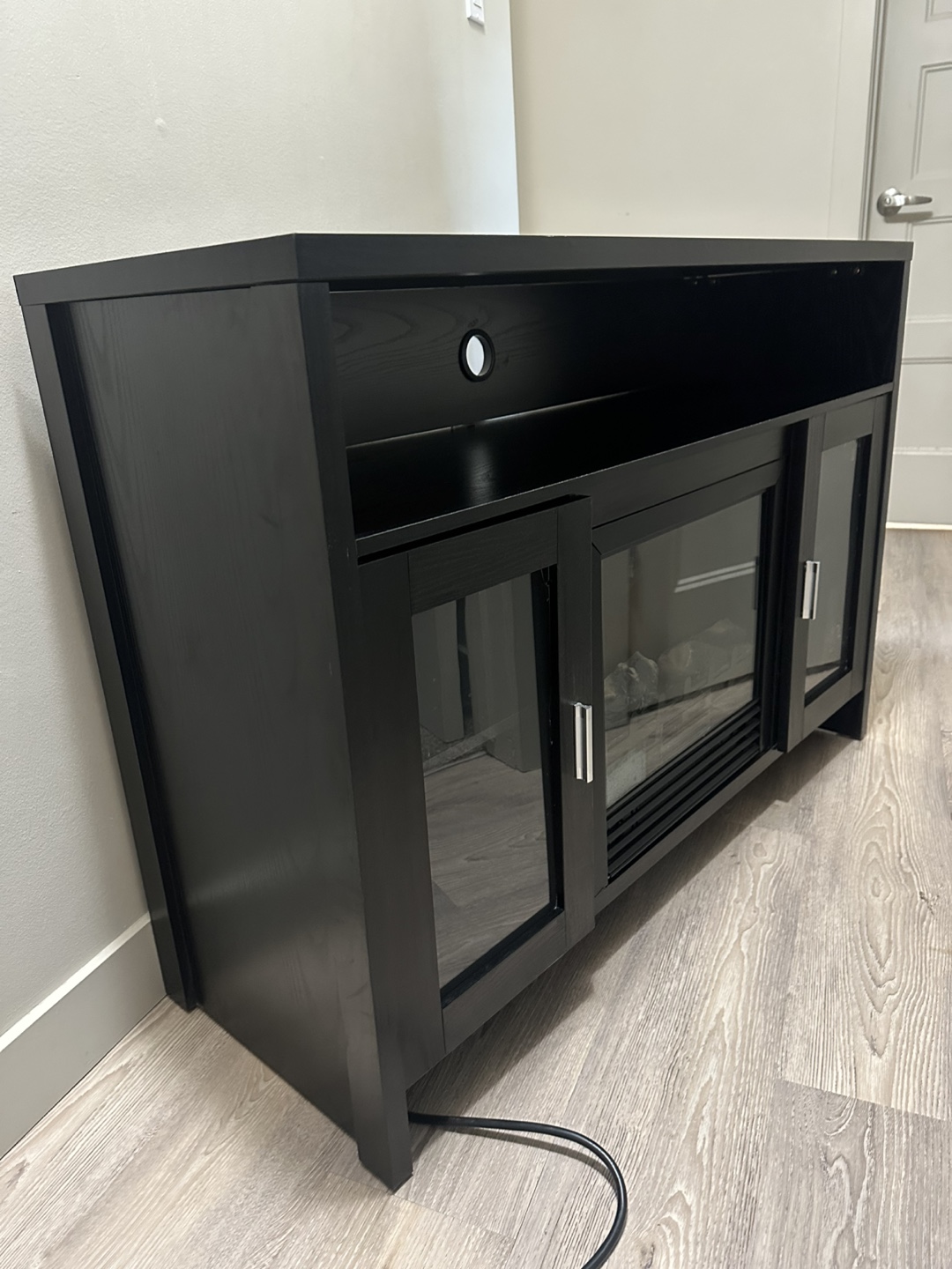 Fireplace TV stand in outstanding condition. - photo 3