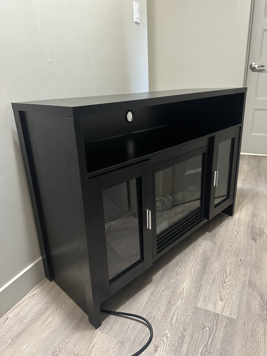 Fireplace TV stand in outstanding condition. - photo 2