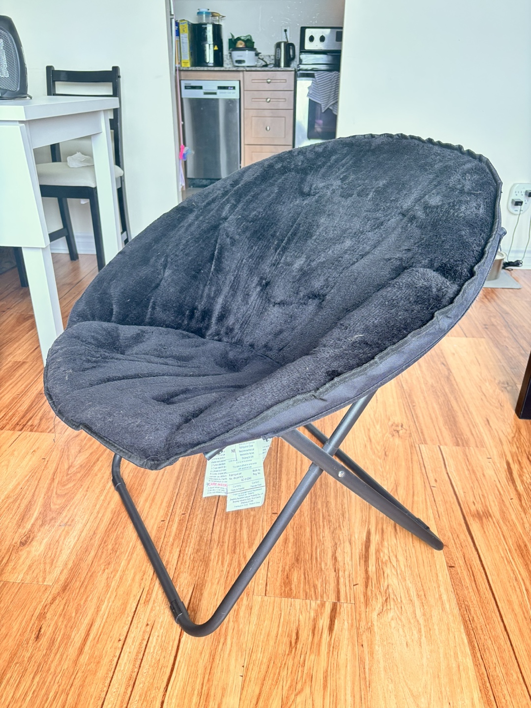 Black Foldable Round Chair - photo 3