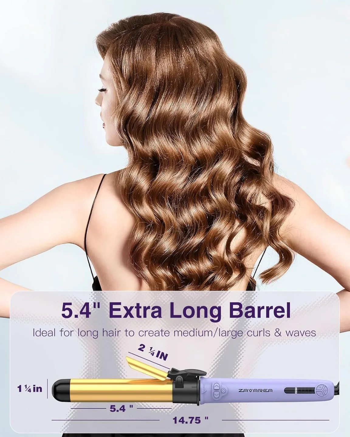 Zavarea 1.25 inch Auto Rotating Curling Iron image indicator(2)