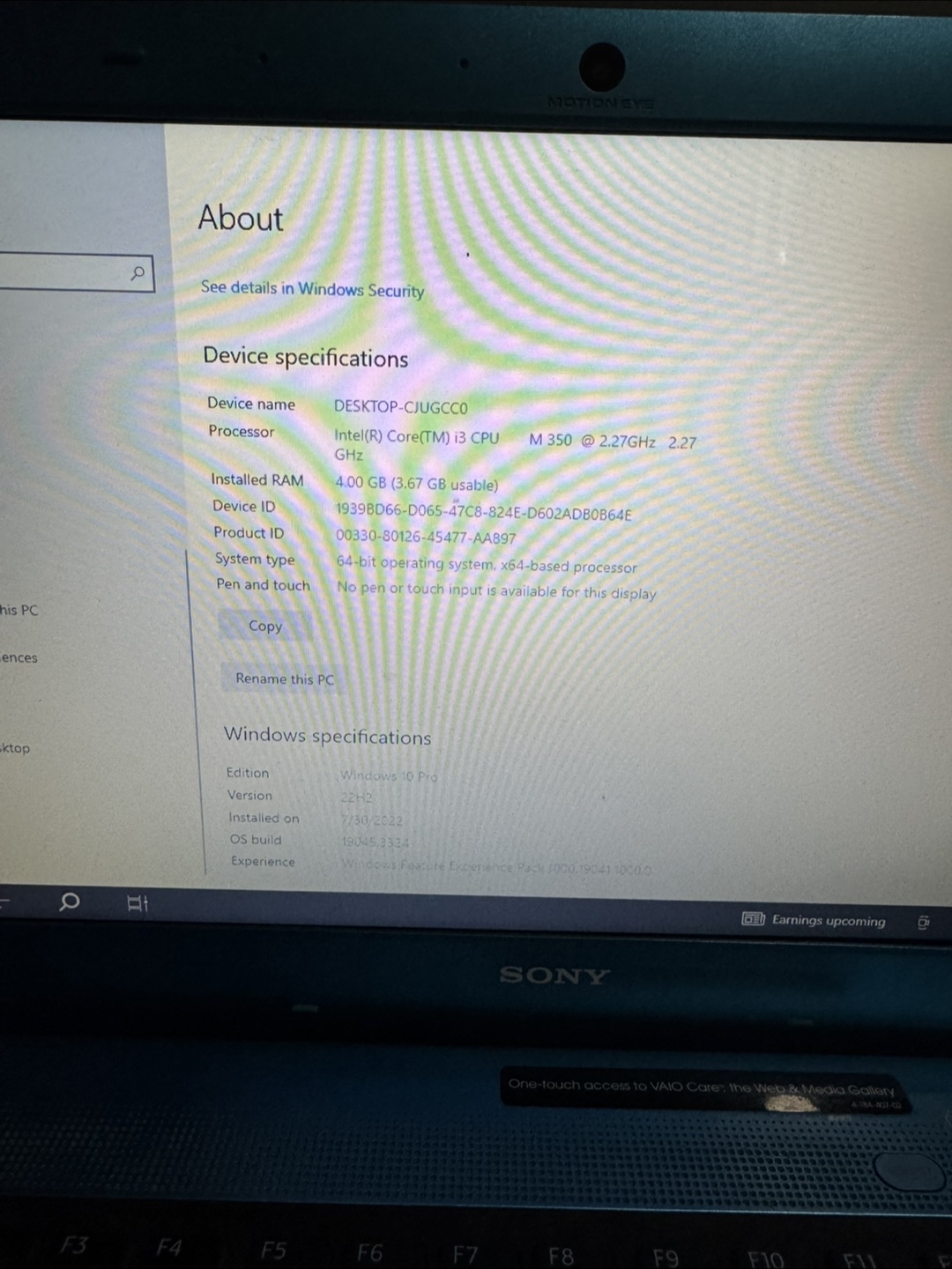 Sony Vaio Laptop - Blue - Windows 10 - photo 2