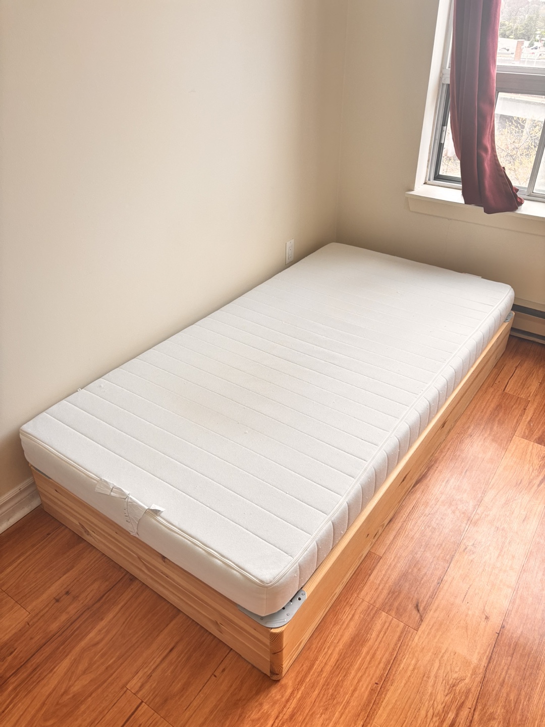 Two IKEA MALM Twin-Size Bed Frame with Slatted Base