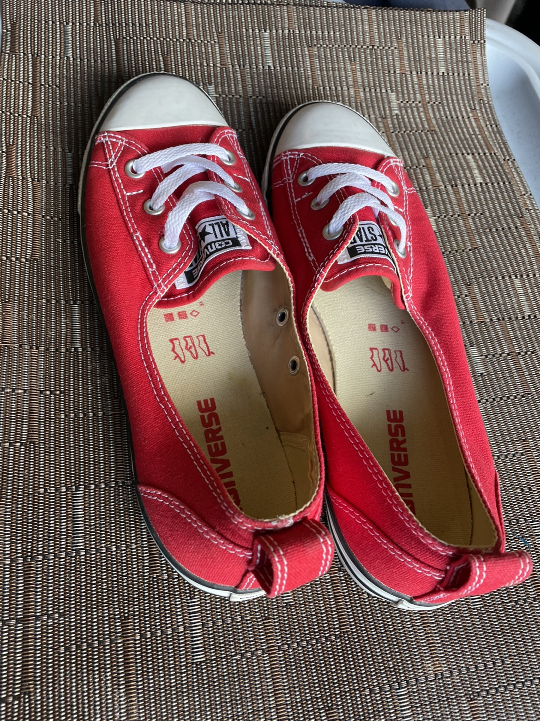 Women's Converse Red Slip-on Sneakers - photo 2