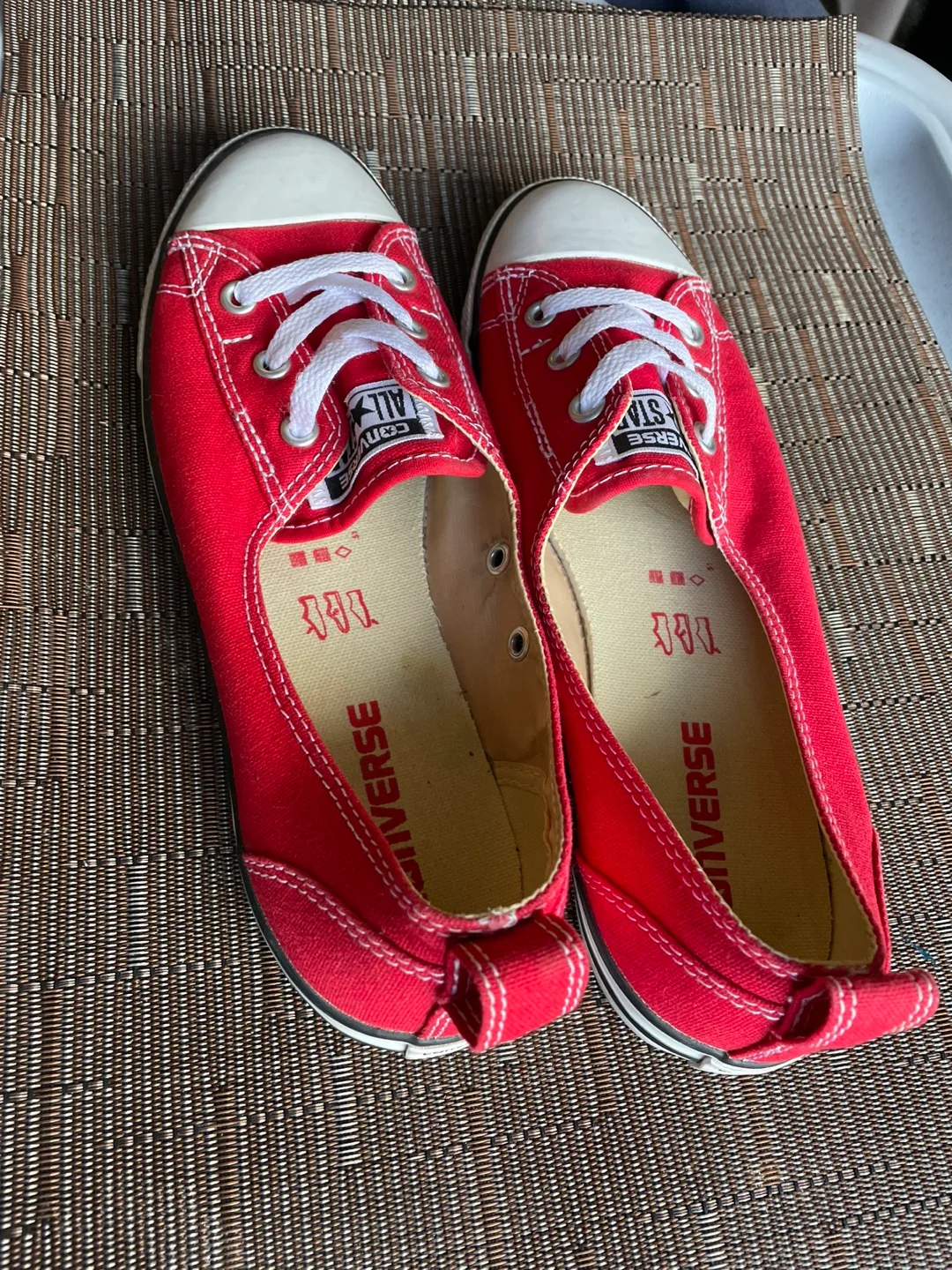 Women's Converse Red Slip-on Sneakers image indicator(2)