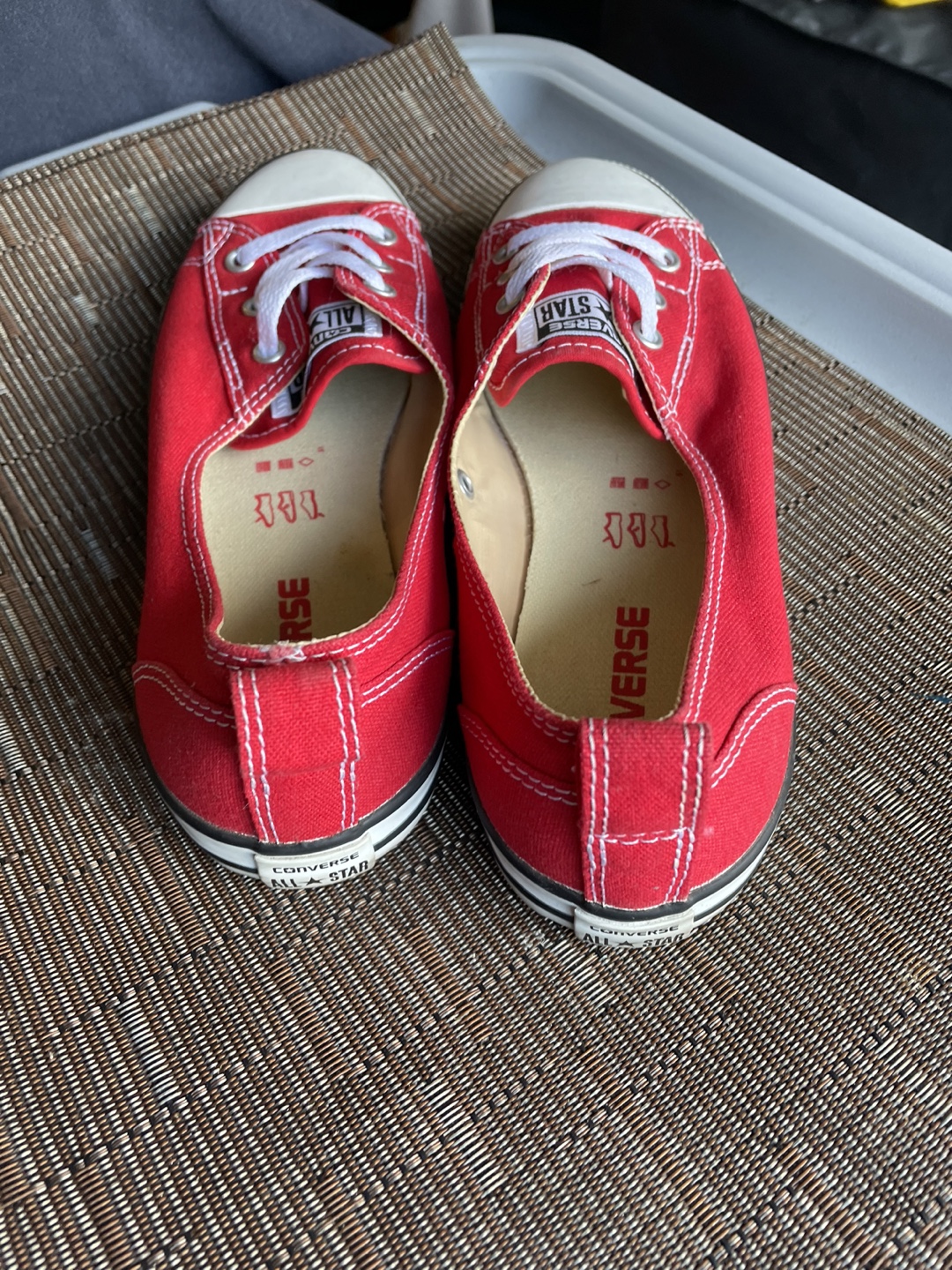 Women's Converse Red Slip-on Sneakers - photo 4