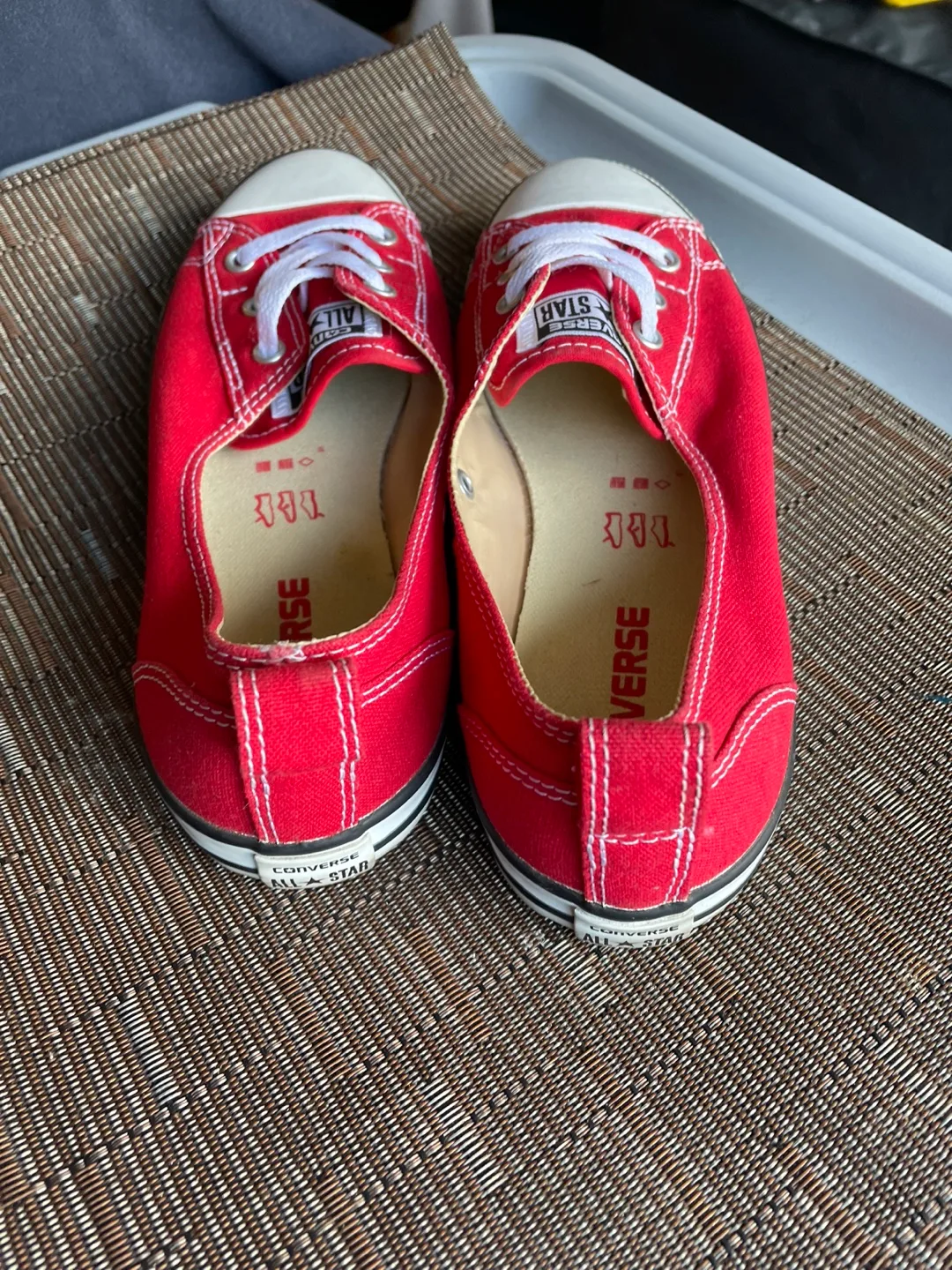 Women's Converse Red Slip-on Sneakers image indicator(4)