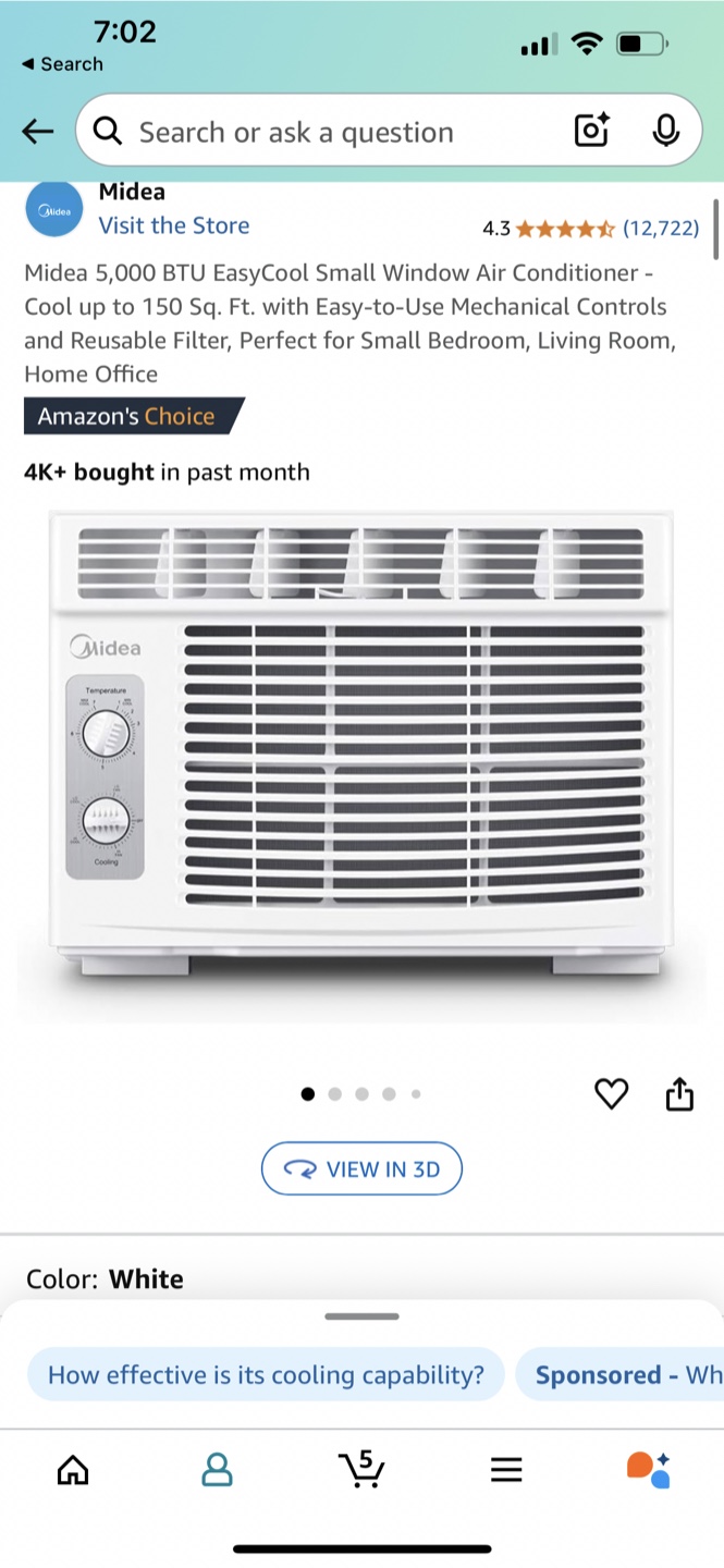 Midea 5000 BTU Window Air Conditioner - photo 3