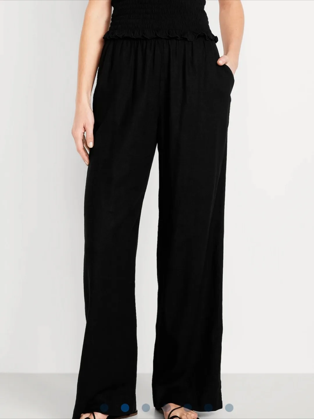 Old Navy | Wide Leg Linen Pants S Petite thumbnail
