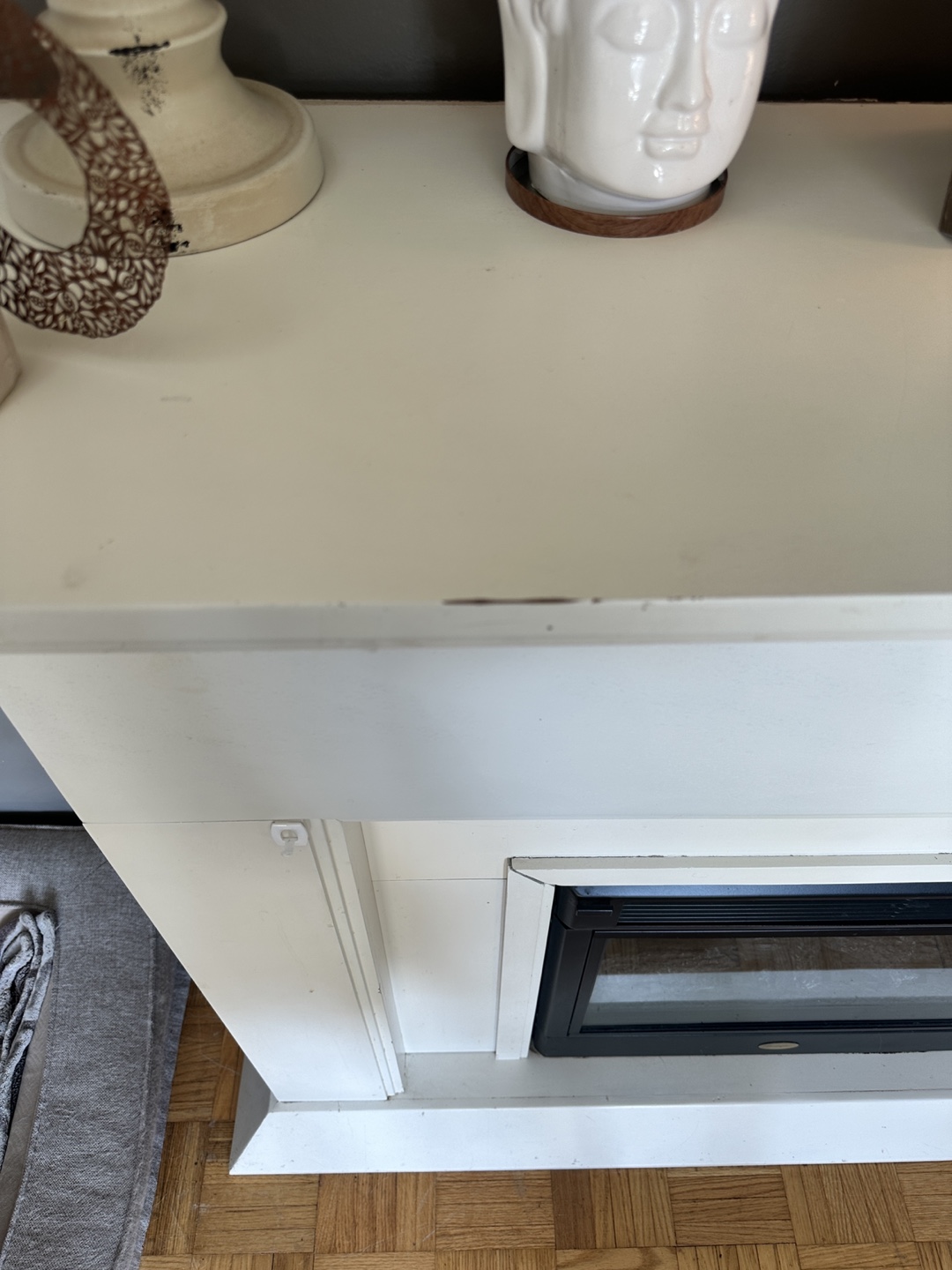 White Electric Fireplace Mantel - photo 2