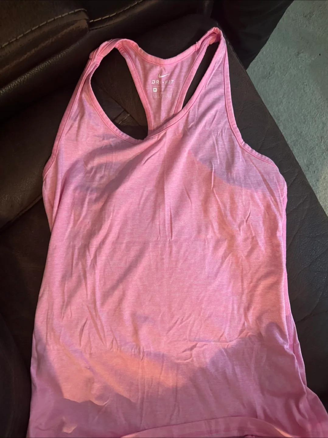 Nike Dri-FIT Pink Racerback Tank Top - Size M thumbnail