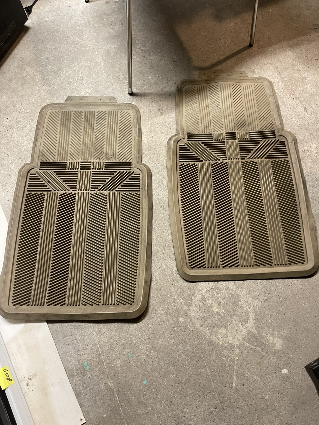 Pair of Tan Rubber Floor Mats