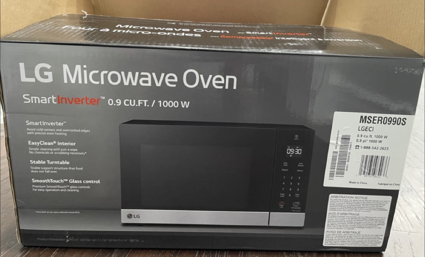 LG Microwave with Smart Inverter- Stainless Steel - photo 2