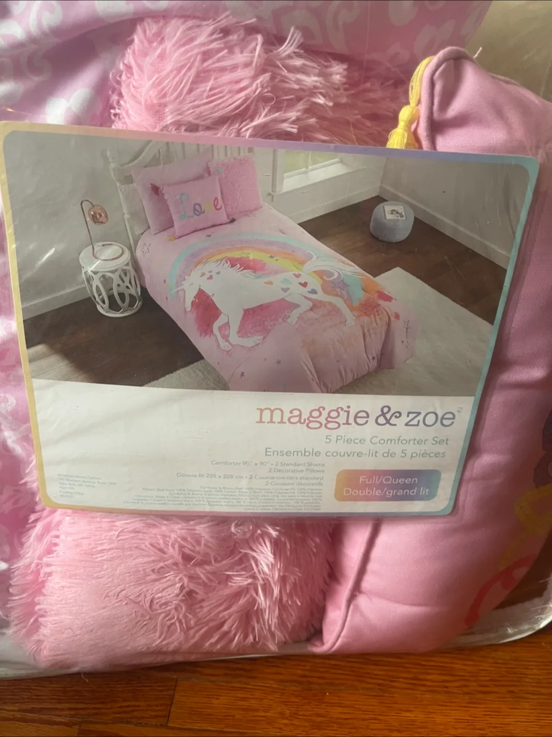 🧡 Maggie & Zoe Unicorn 3-Piece Comforter Set - Full/Queen image indicator(2)