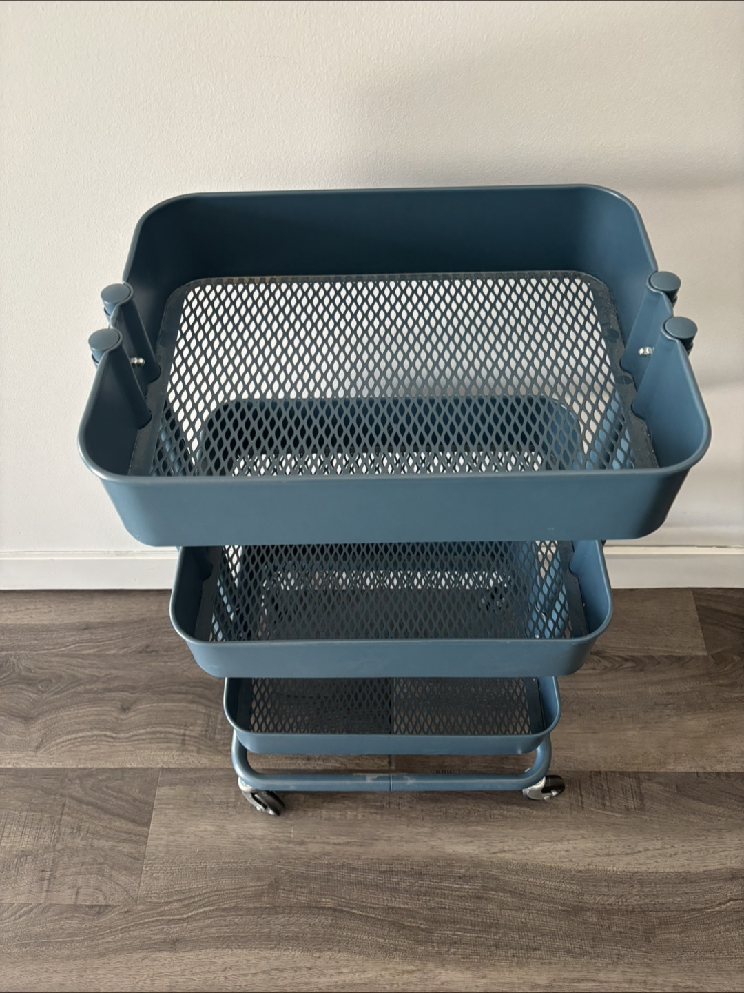 IKEA Three-Tier Rolling Cart - Teal