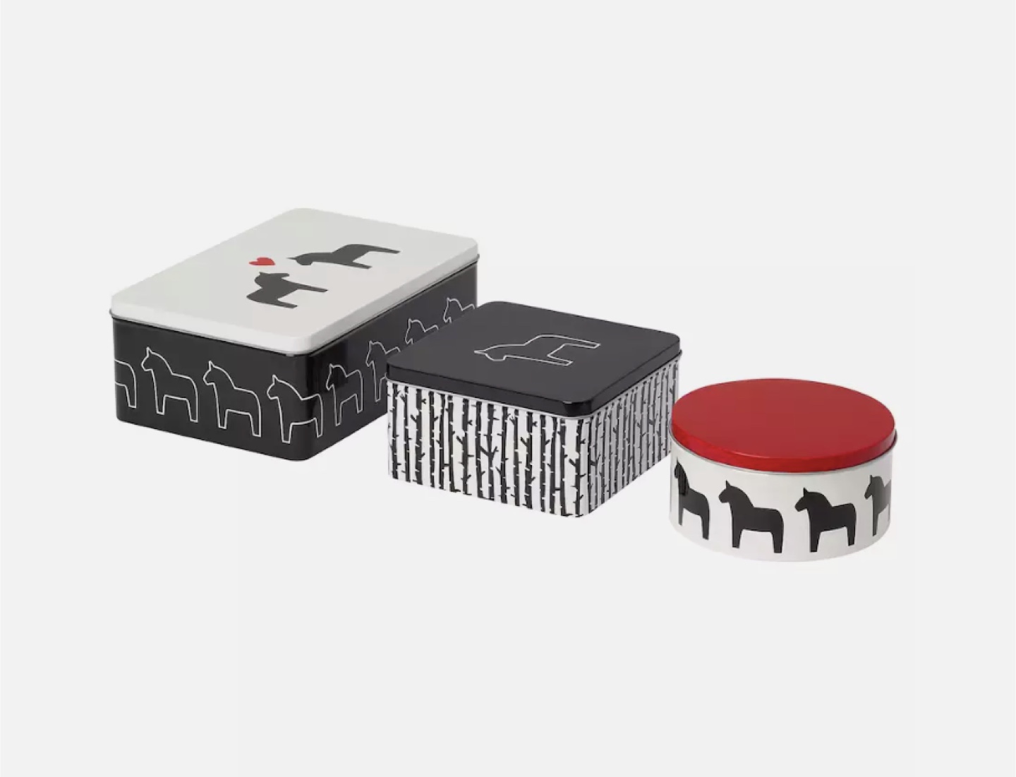IKEA Hasthage 3 Metal Tin BoxesNew & Sealed