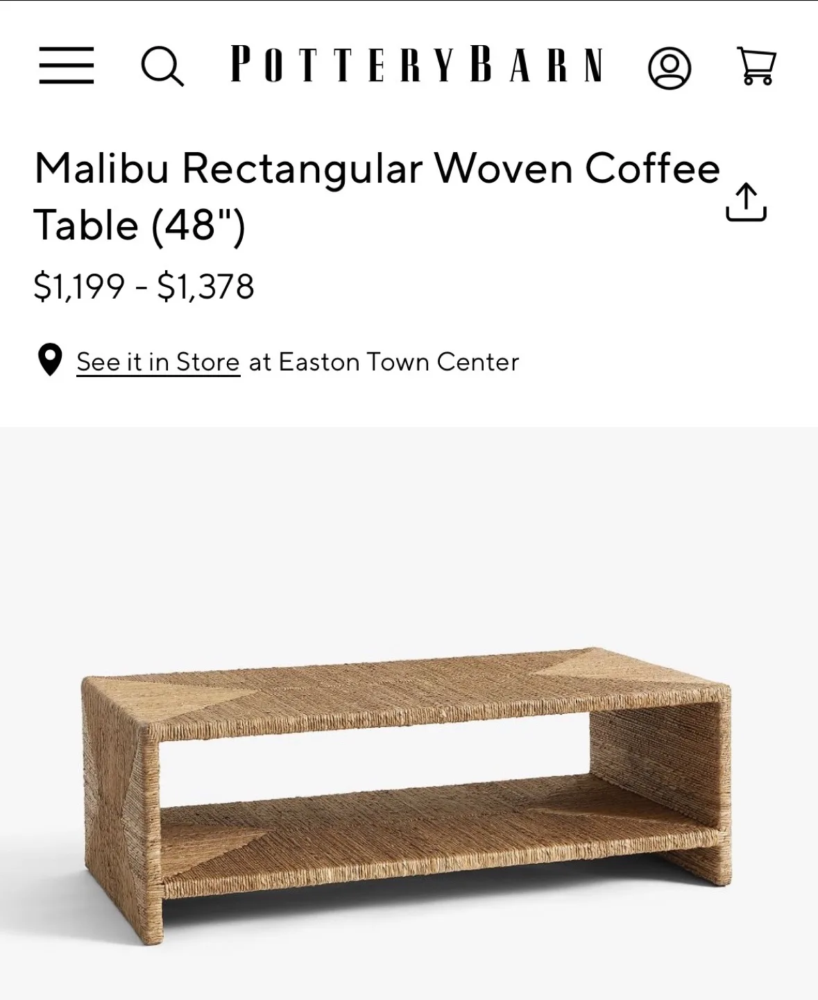 New Boho Bohemian Espresso Woven Coffee Table image indicator(5)