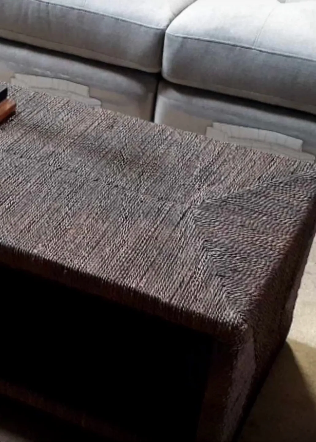 New Boho Bohemian Espresso Woven Coffee Table image indicator(4)