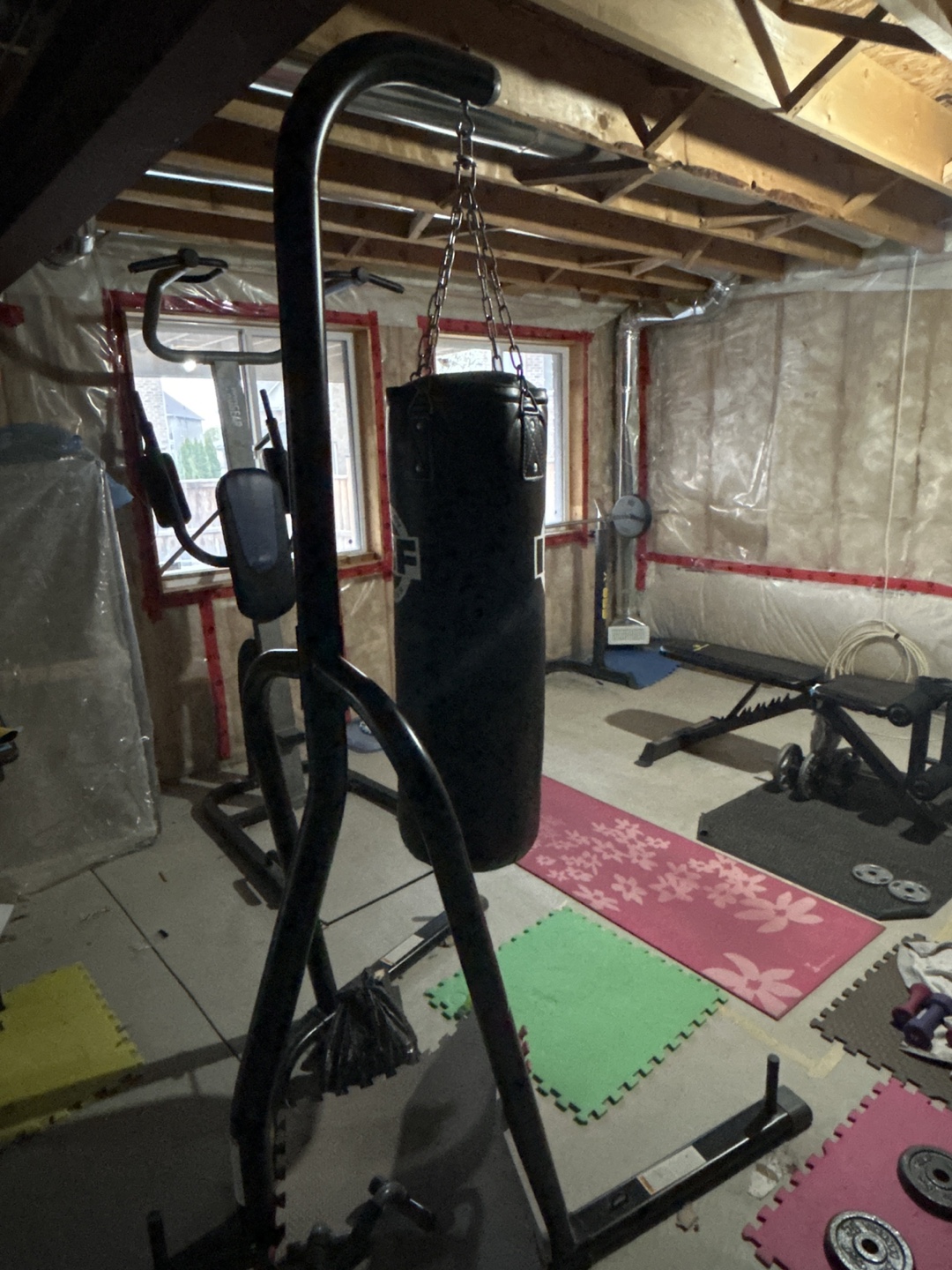 Heavy Bag Stand with Hanging Heavy Bag