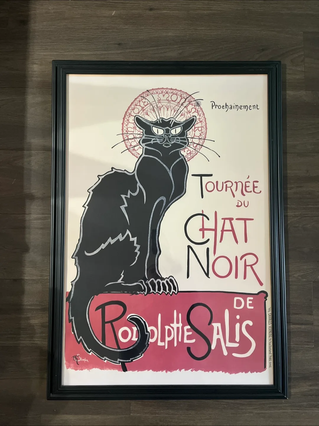 Framed The Black Cat poster by Theophile Steinlen thumbnail