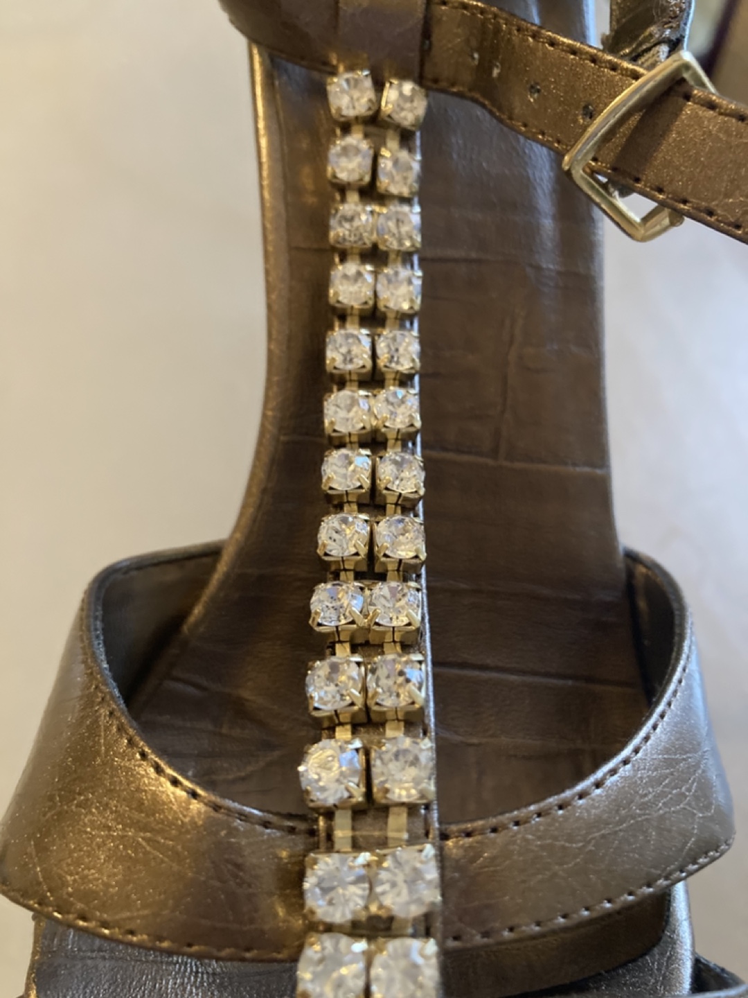 Michael Antonio Bronze Rhinestone Sandals - photo 5