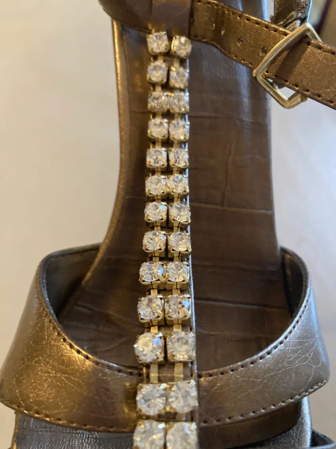 Michael Antonio Bronze Rhinestone Sandals image indicator(5)