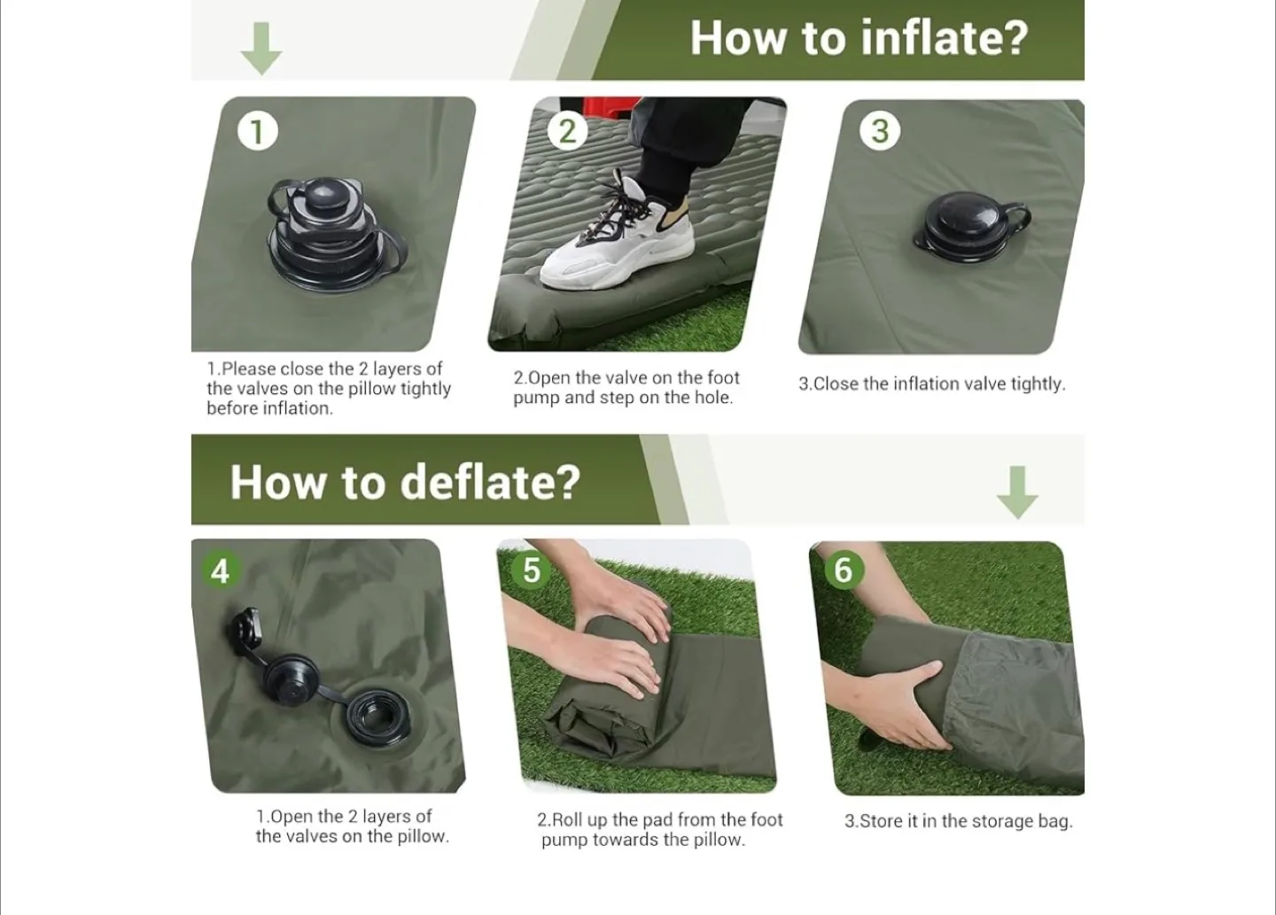 Elegear Camping Sleeping Pad - 4" Ultra-Thick Inflatable image indicator(7)