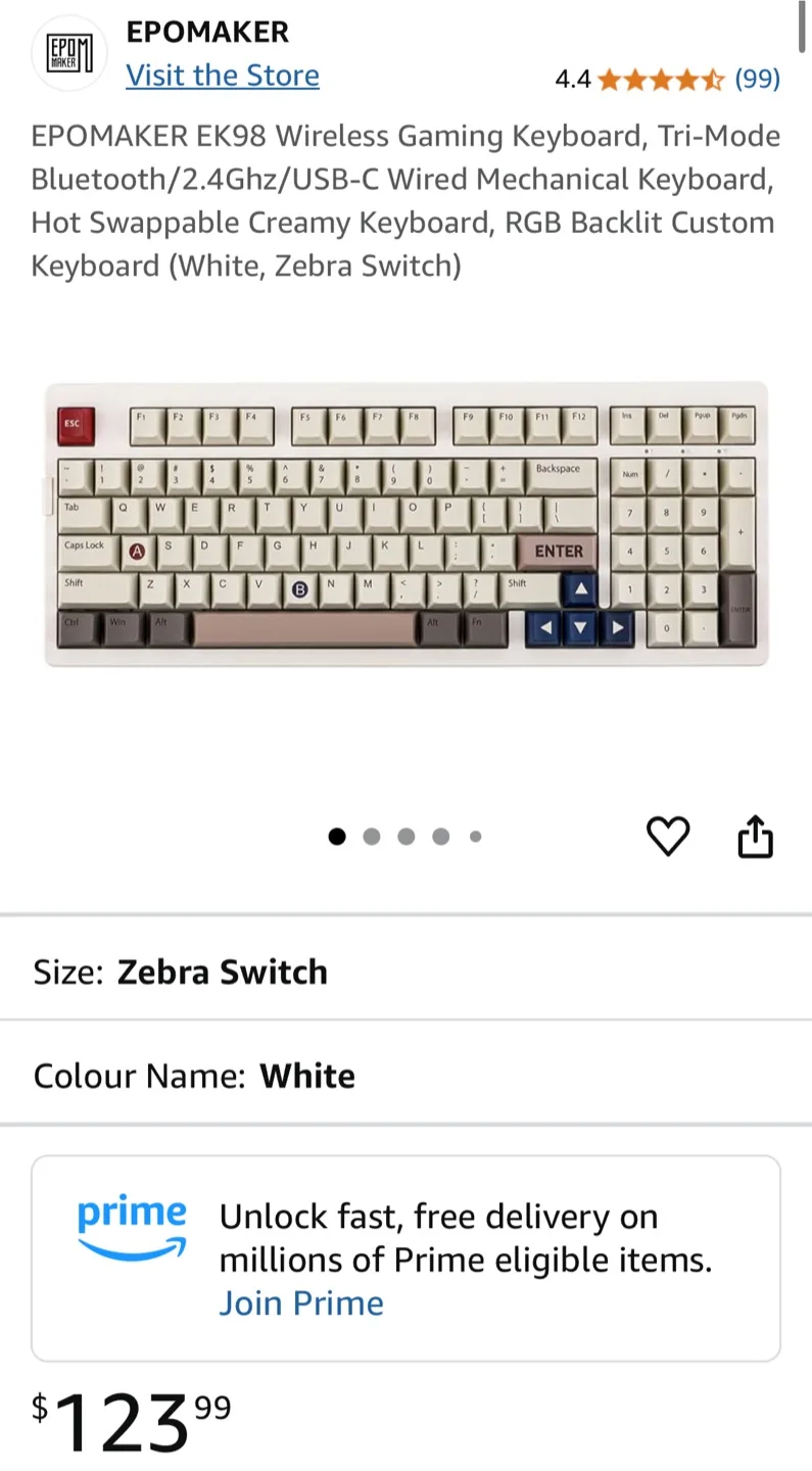 Epomaker EK98 Wireless Gaming Keyboard thumbnail