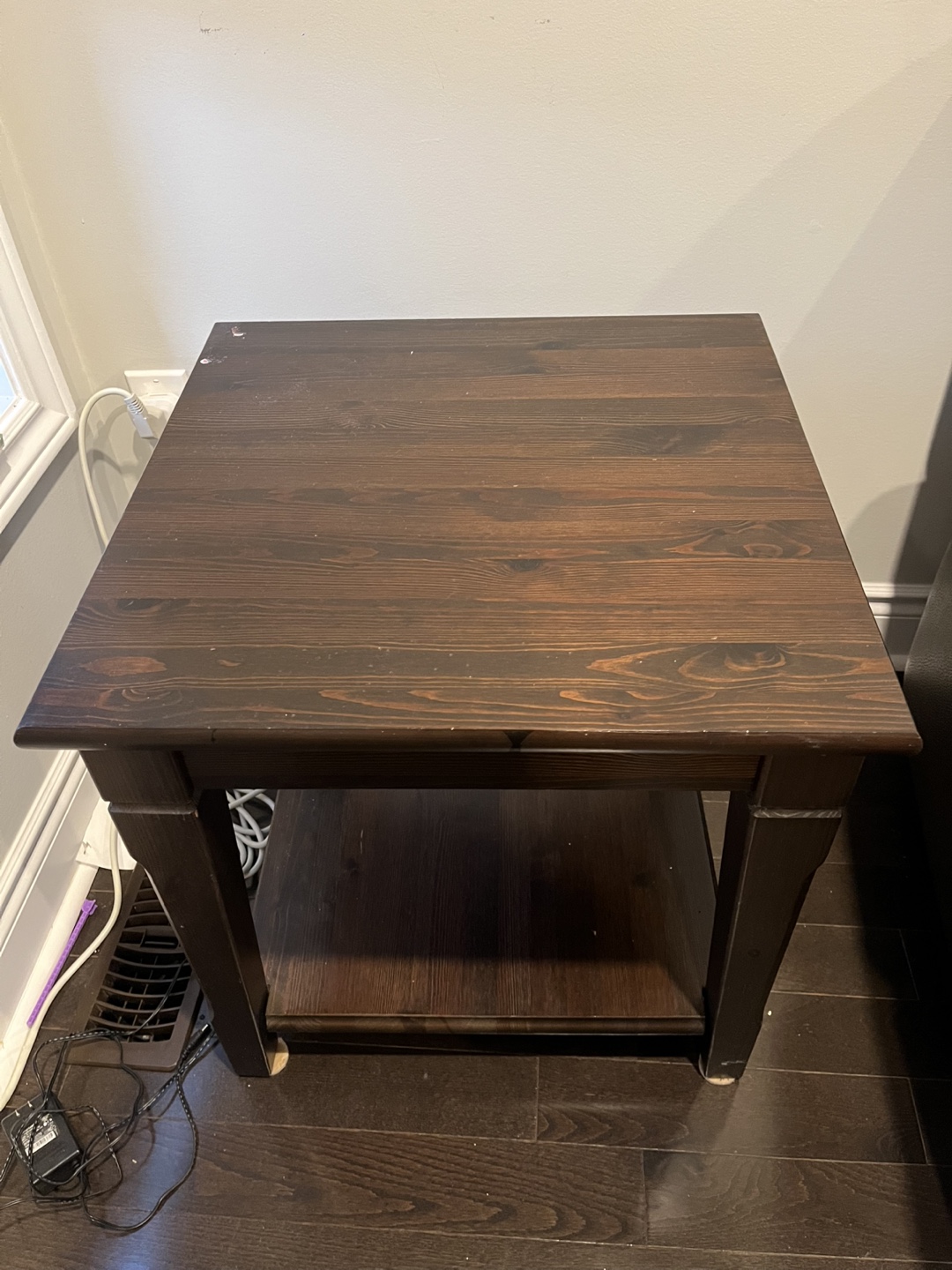 Dark Brown Wooden End/Side Table - photo 3