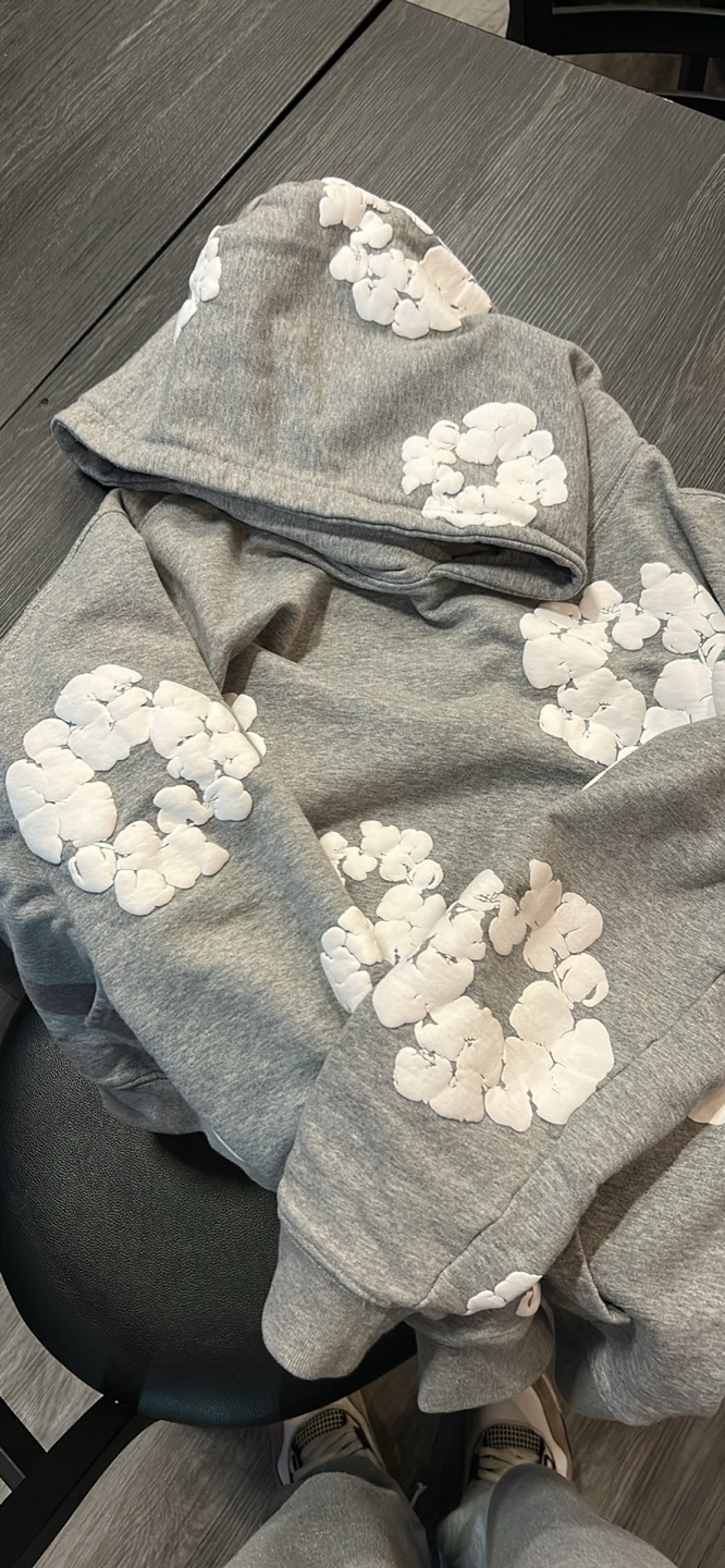 African Diaspora Goods Denim Tears Grey Hoodie Size Small