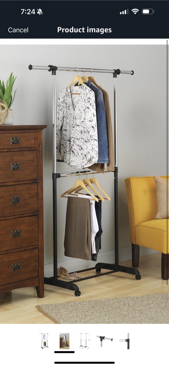 Whimor 2-Rod Adjustable Garment Rack - photo 4