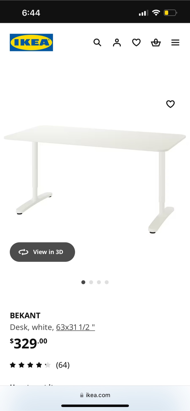 IKEA BEKANT Desk - White Frame, Light Wood Top - photo 3