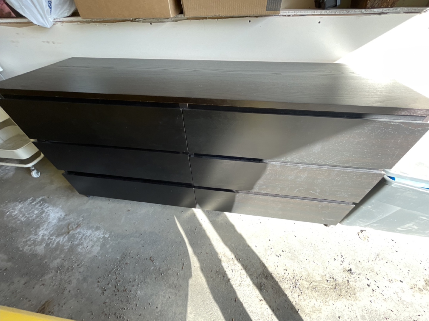 IKEA MALM 6-Drawer Dresser - Black-Brown