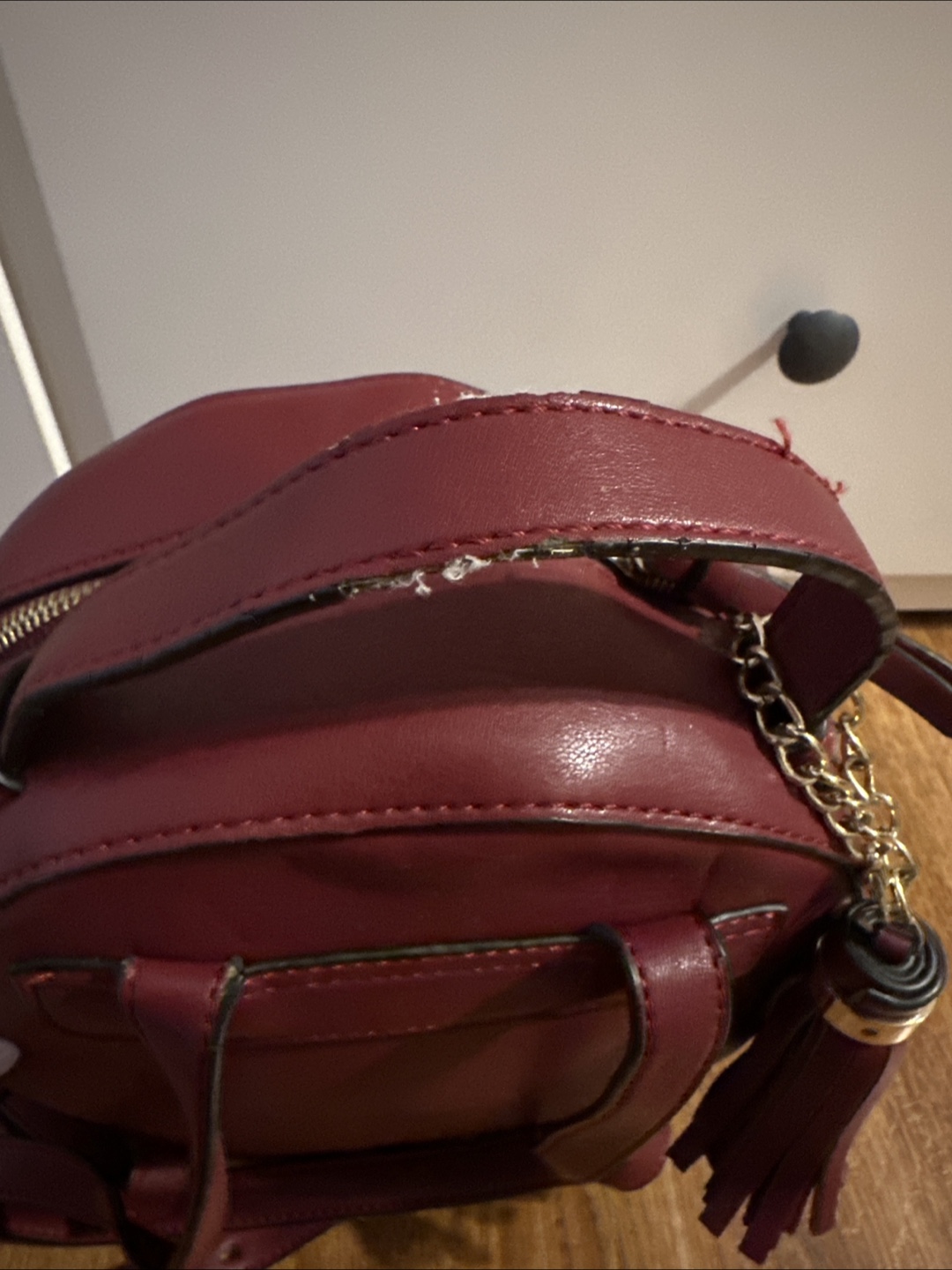 Burgundy Guess Mini Backpack - photo 3