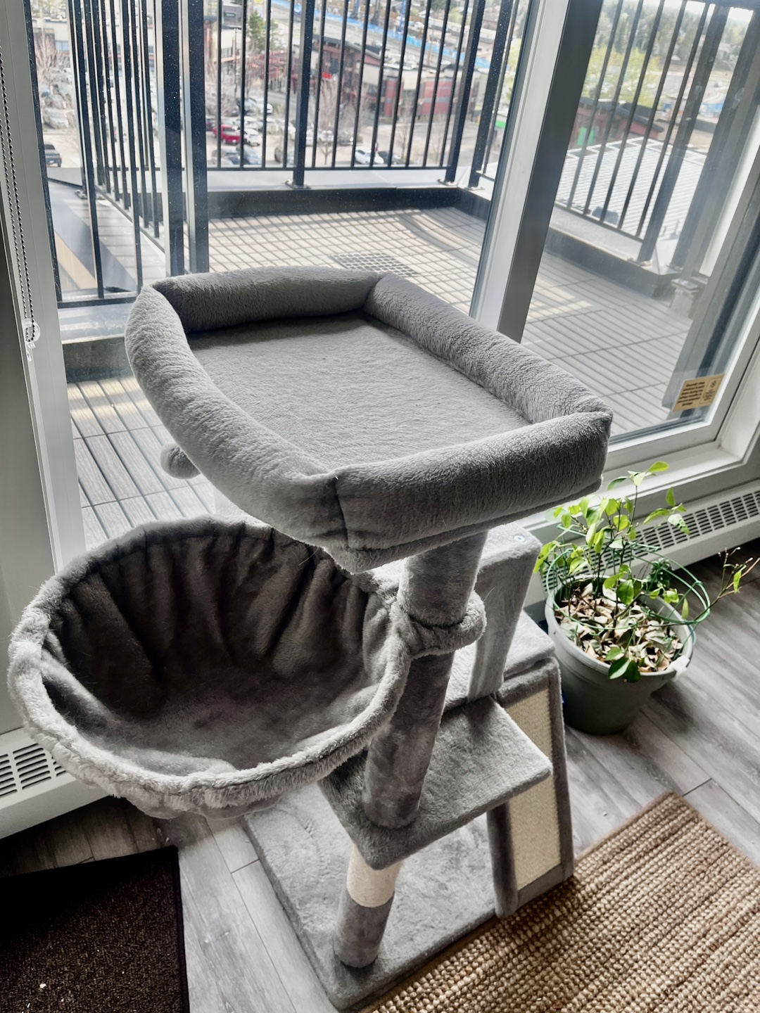 Grey Cat Tree Condo