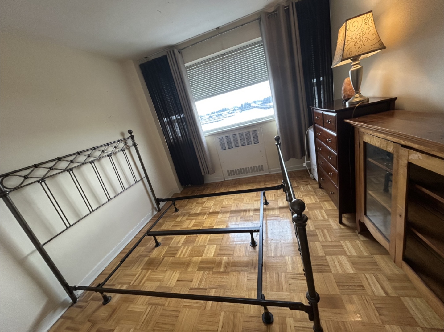Queen Metal Bed Frame with Headboard