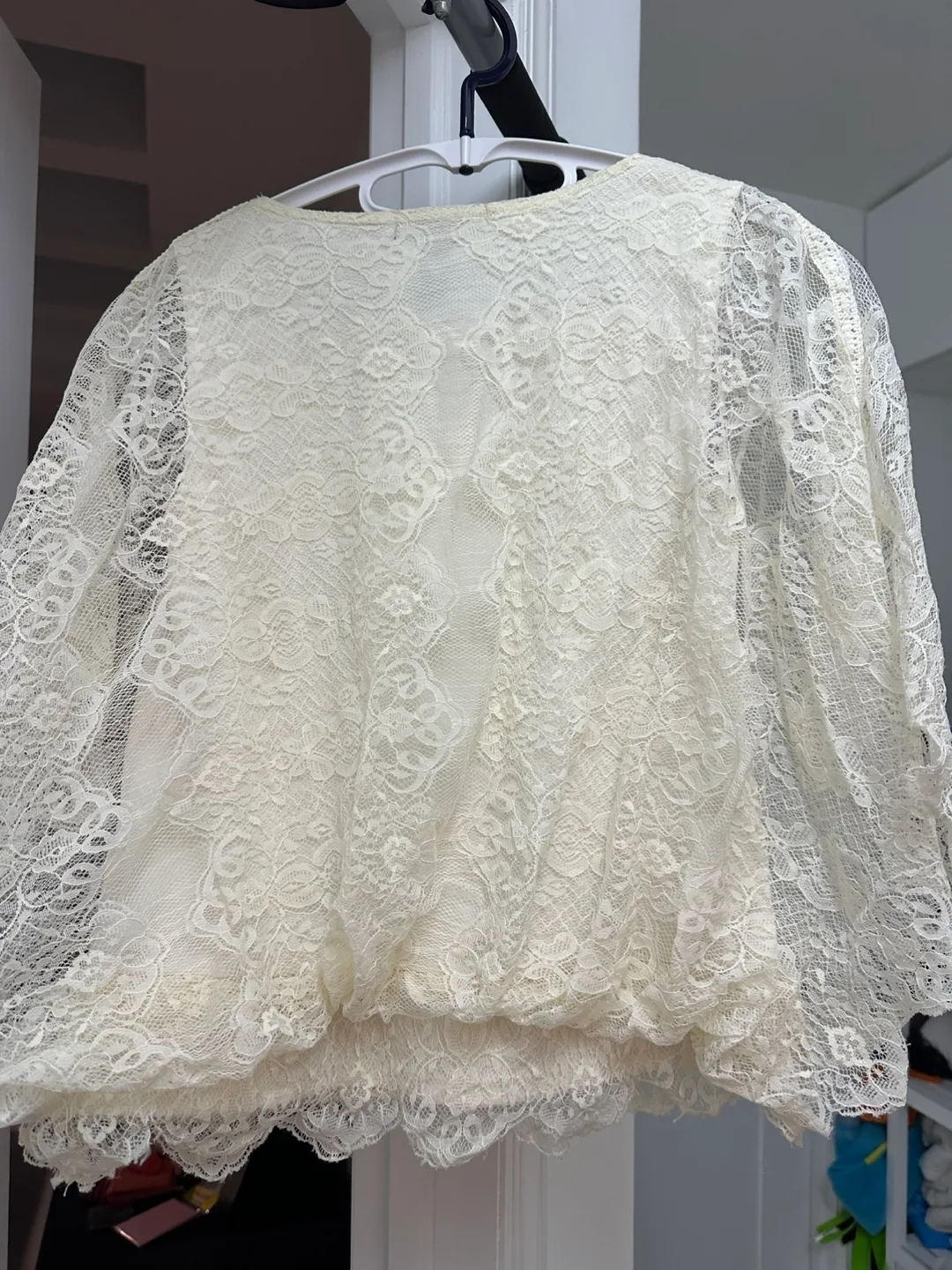 Bingo ♥️ Cream-colored Lace Blouse image indicator(2)